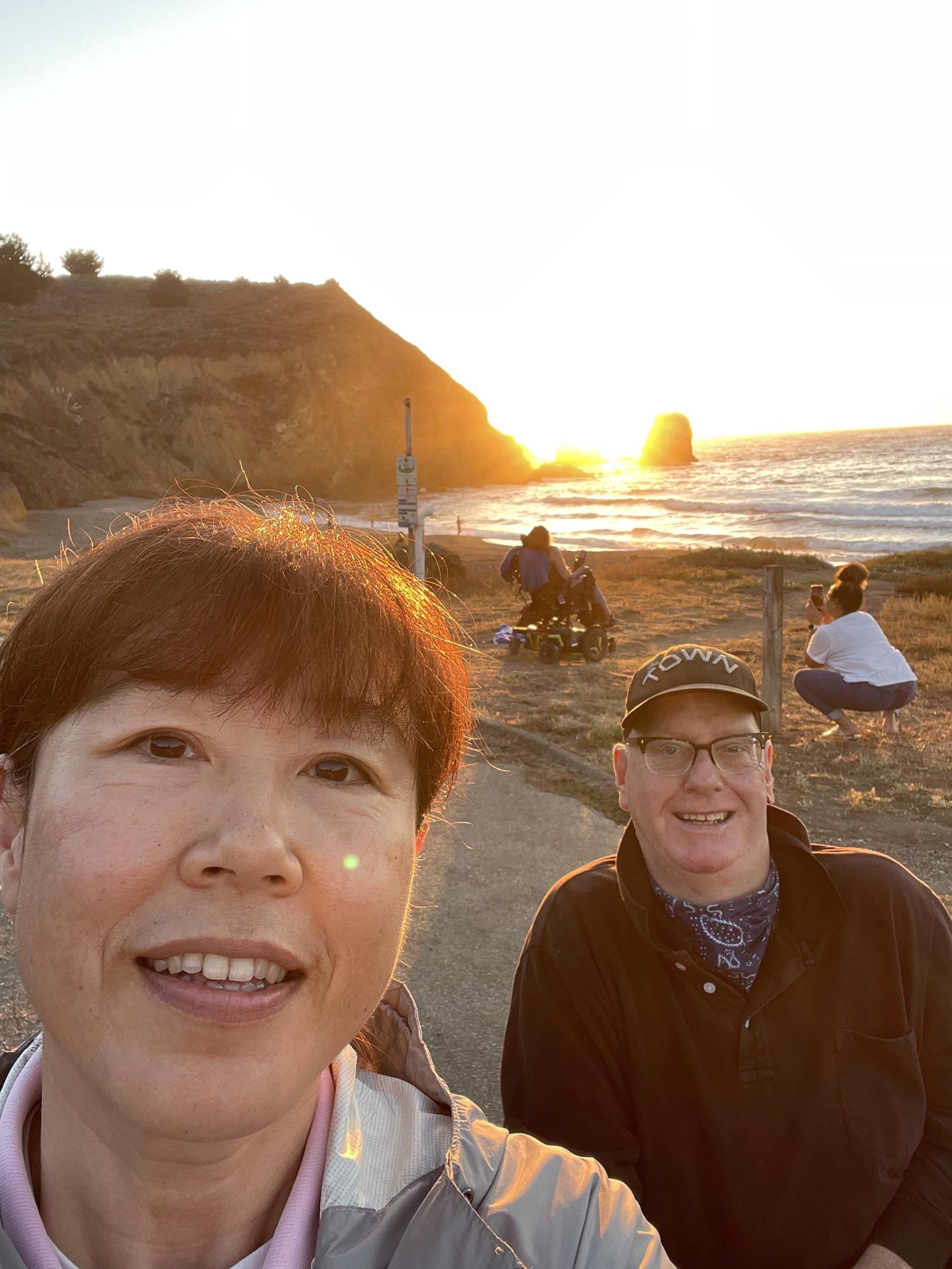 A group of people taking a selfie
