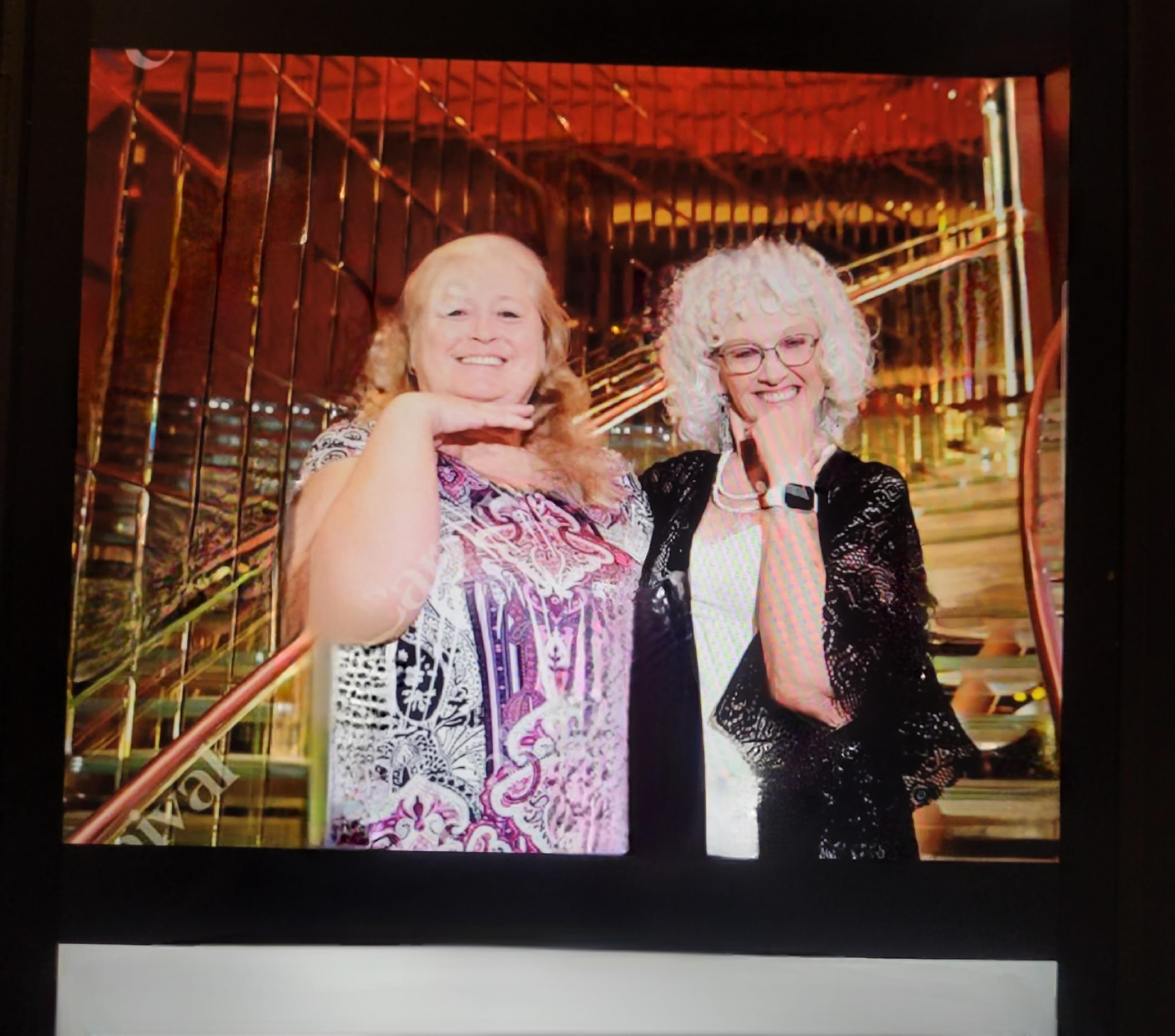 Two women posing for a picture