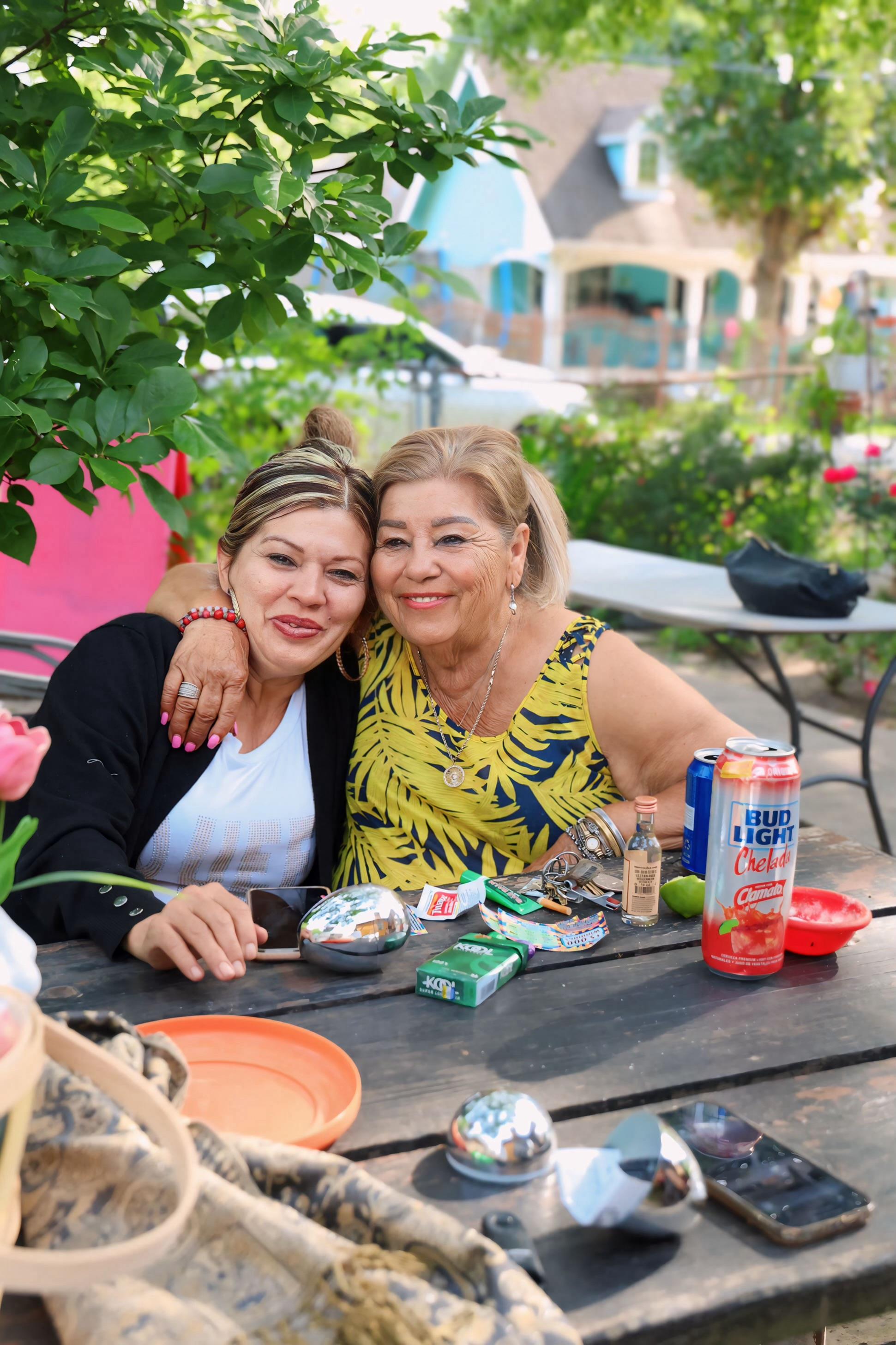 Two women sitting at a table
