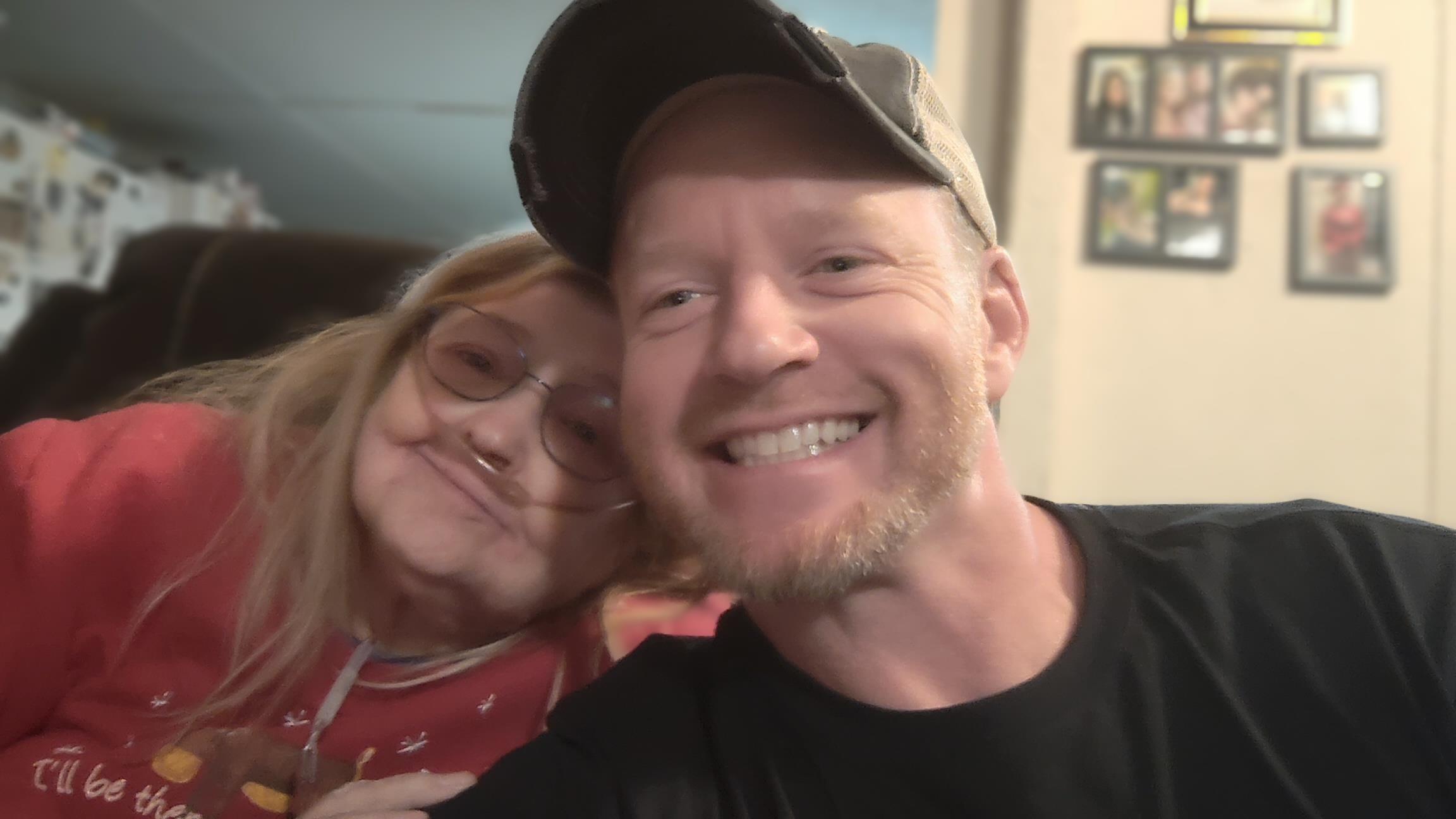 A man and woman taking a selfie
