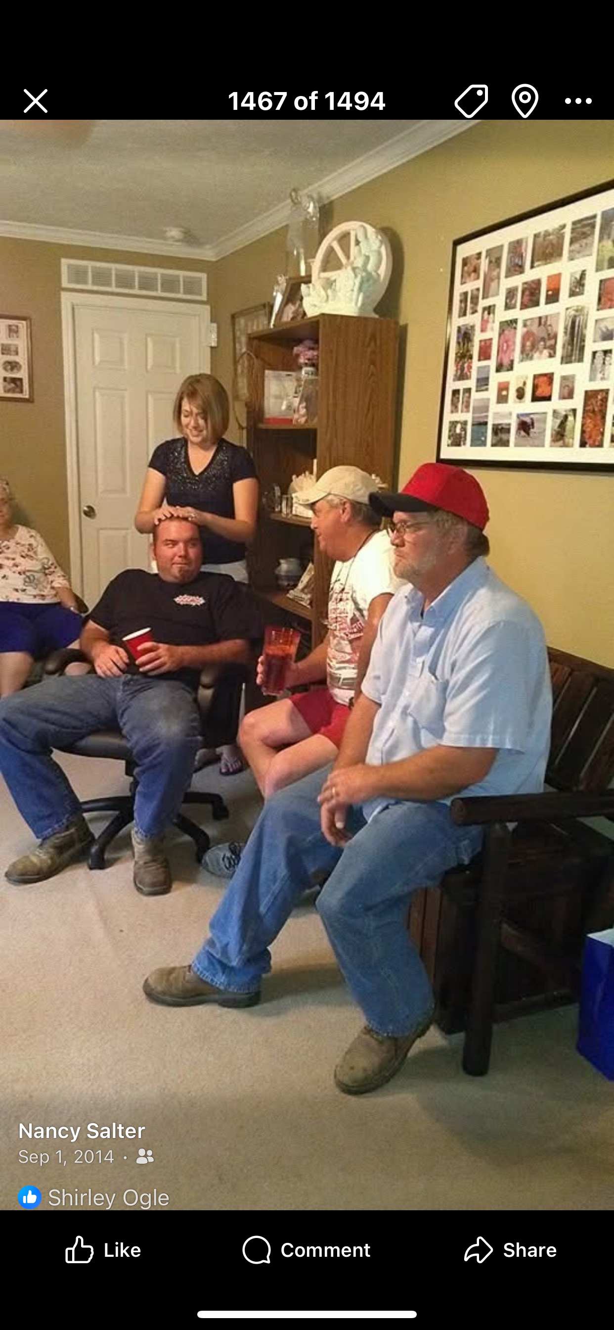 A group of people sitting in a room