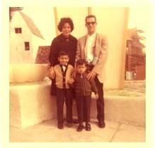 A family posing for a picture