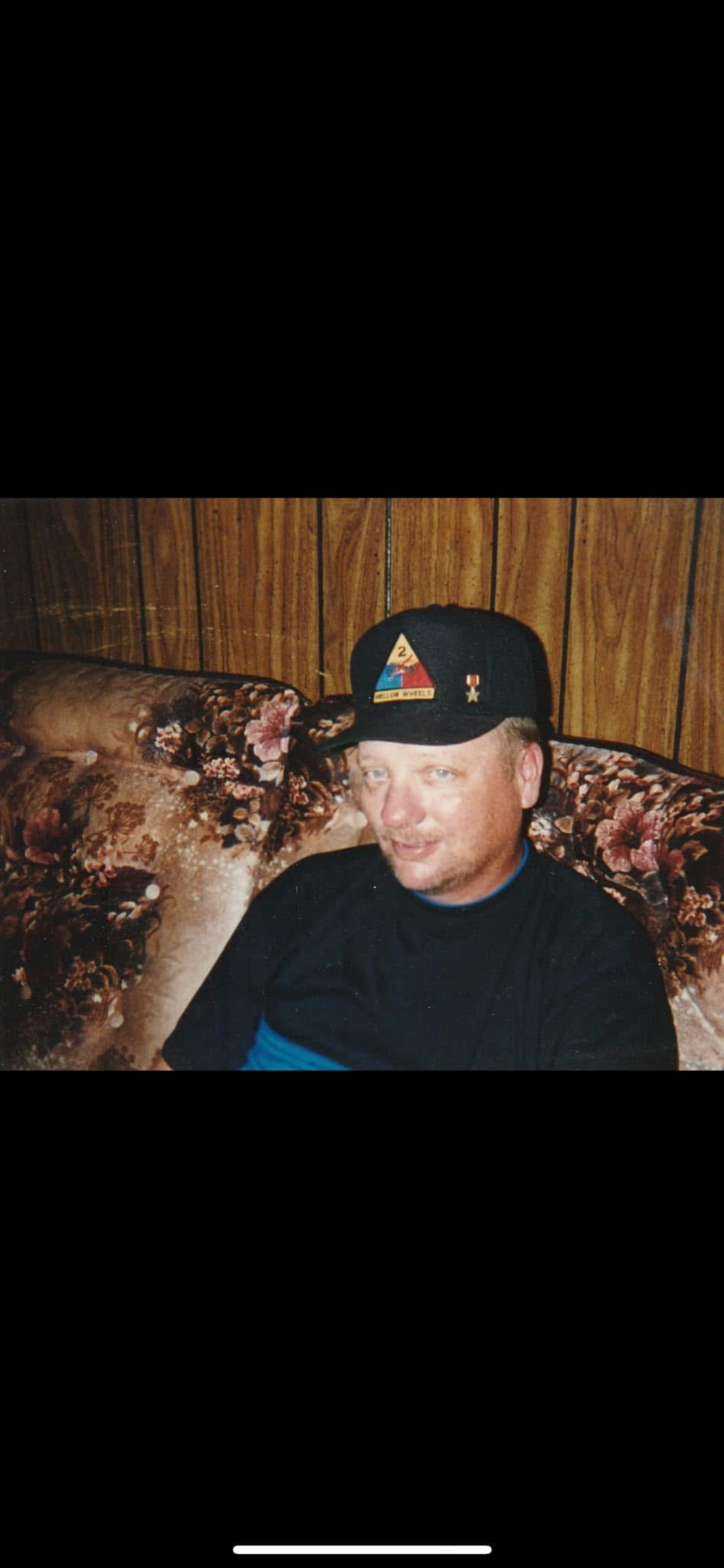 A man sitting on a couch