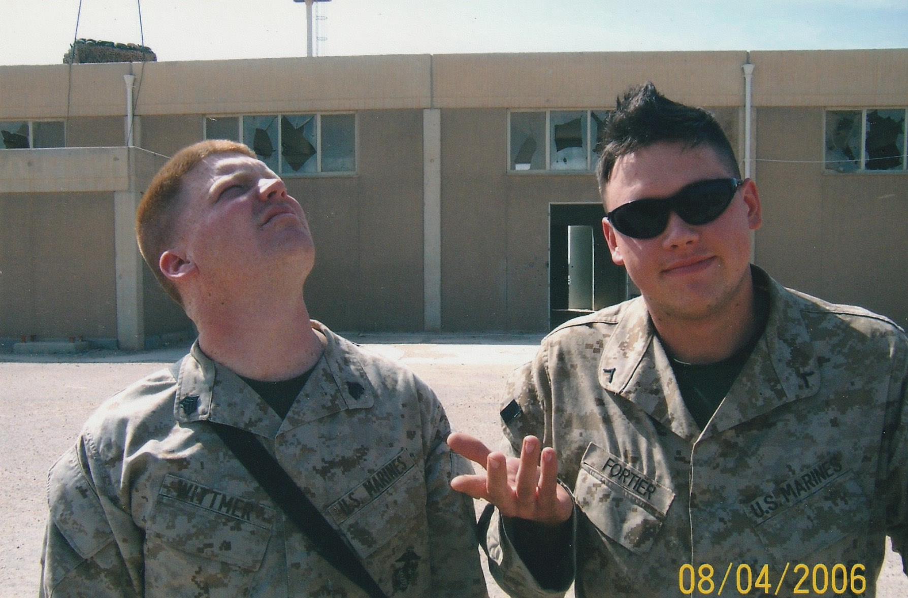 A couple of men in military uniforms