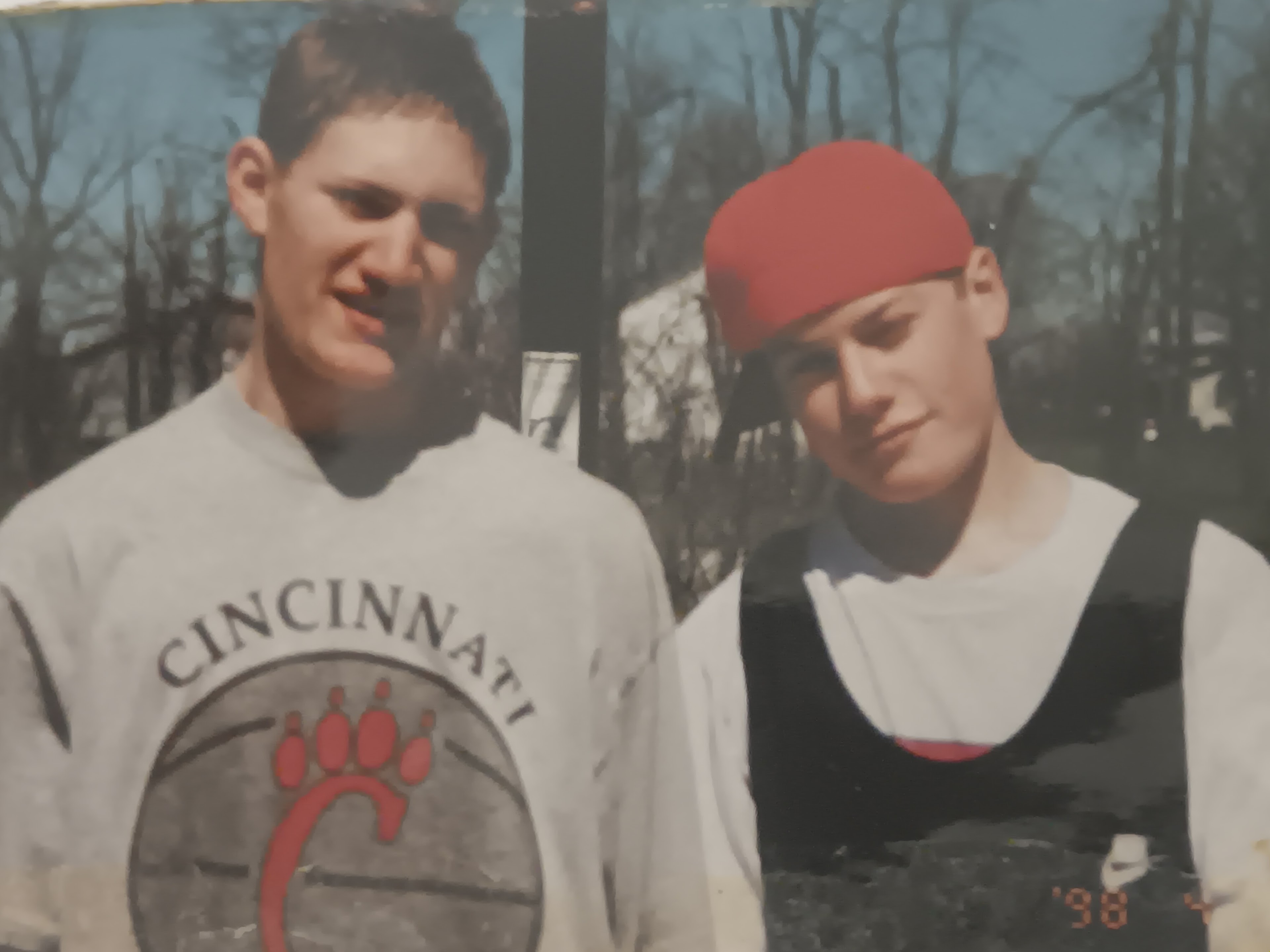 A couple of men standing together