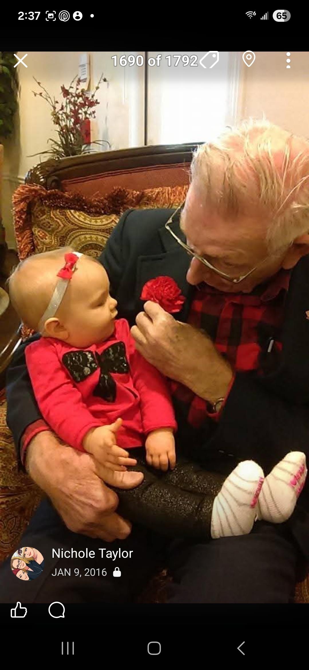 A man holding a baby