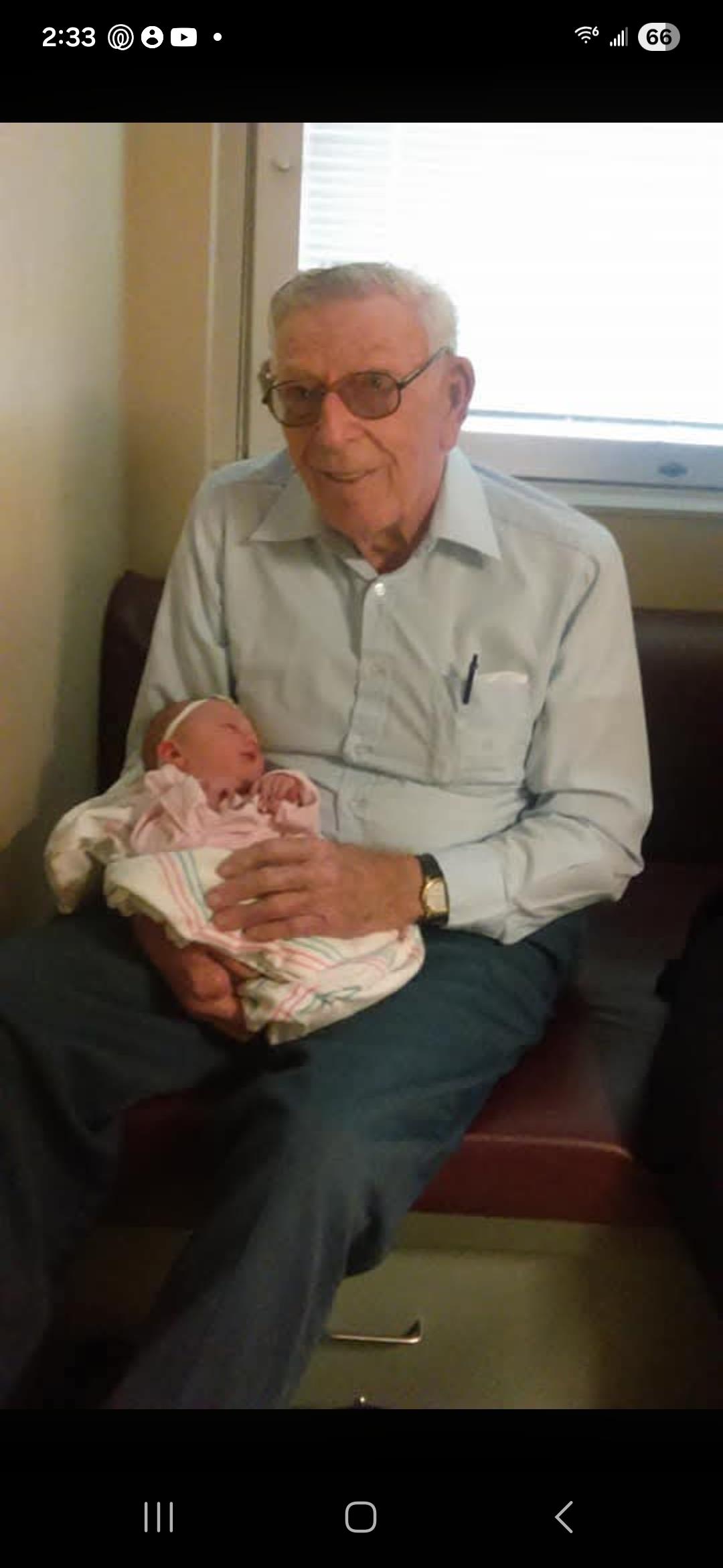 A man holding a baby