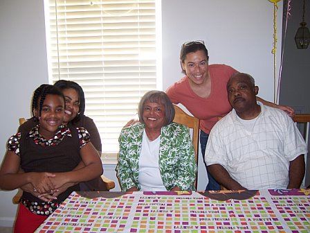 A group of people sitting at a table