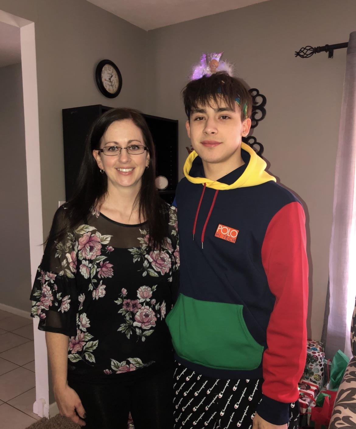 A man and woman standing together