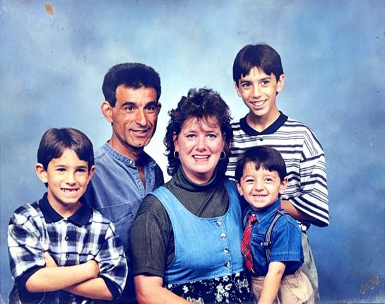 A family posing for a picture