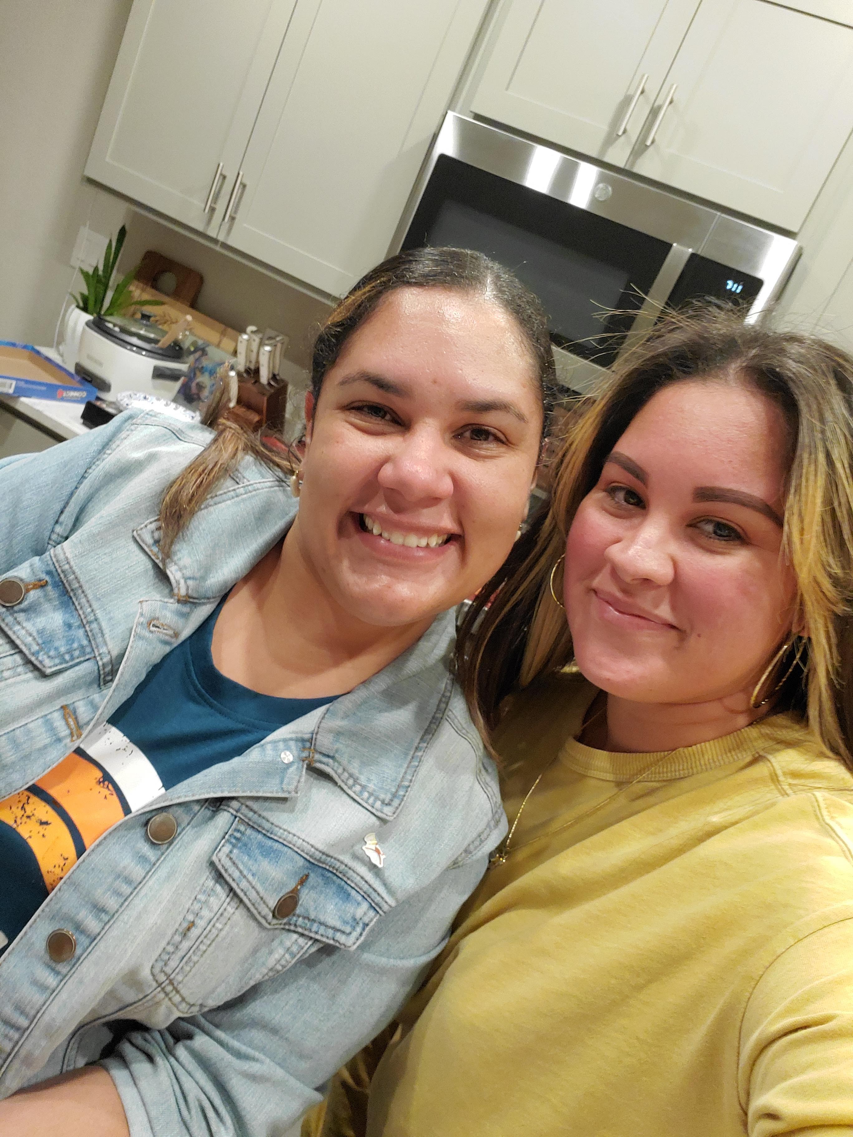 Two women taking a selfie