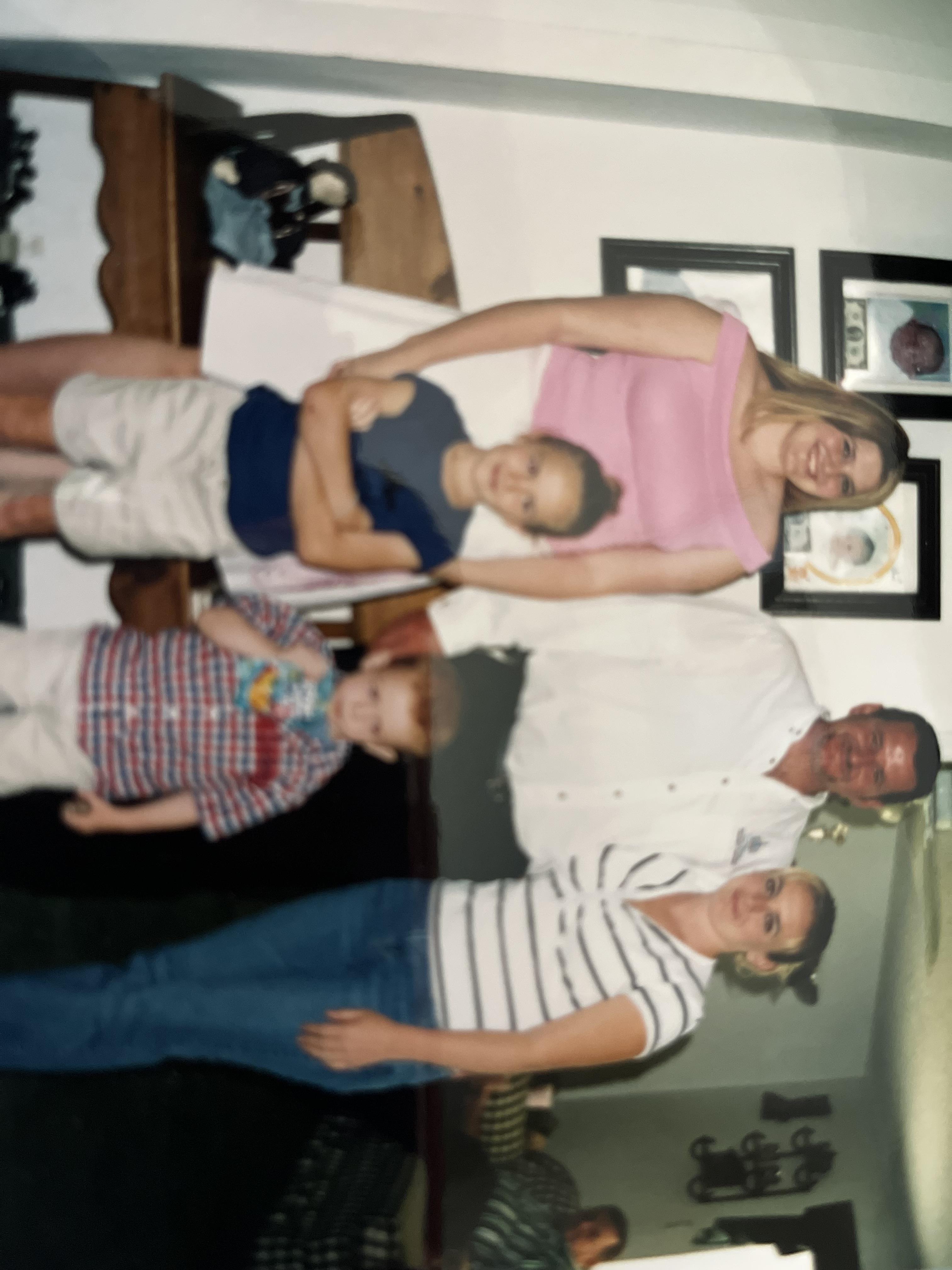 A family posing for a photo