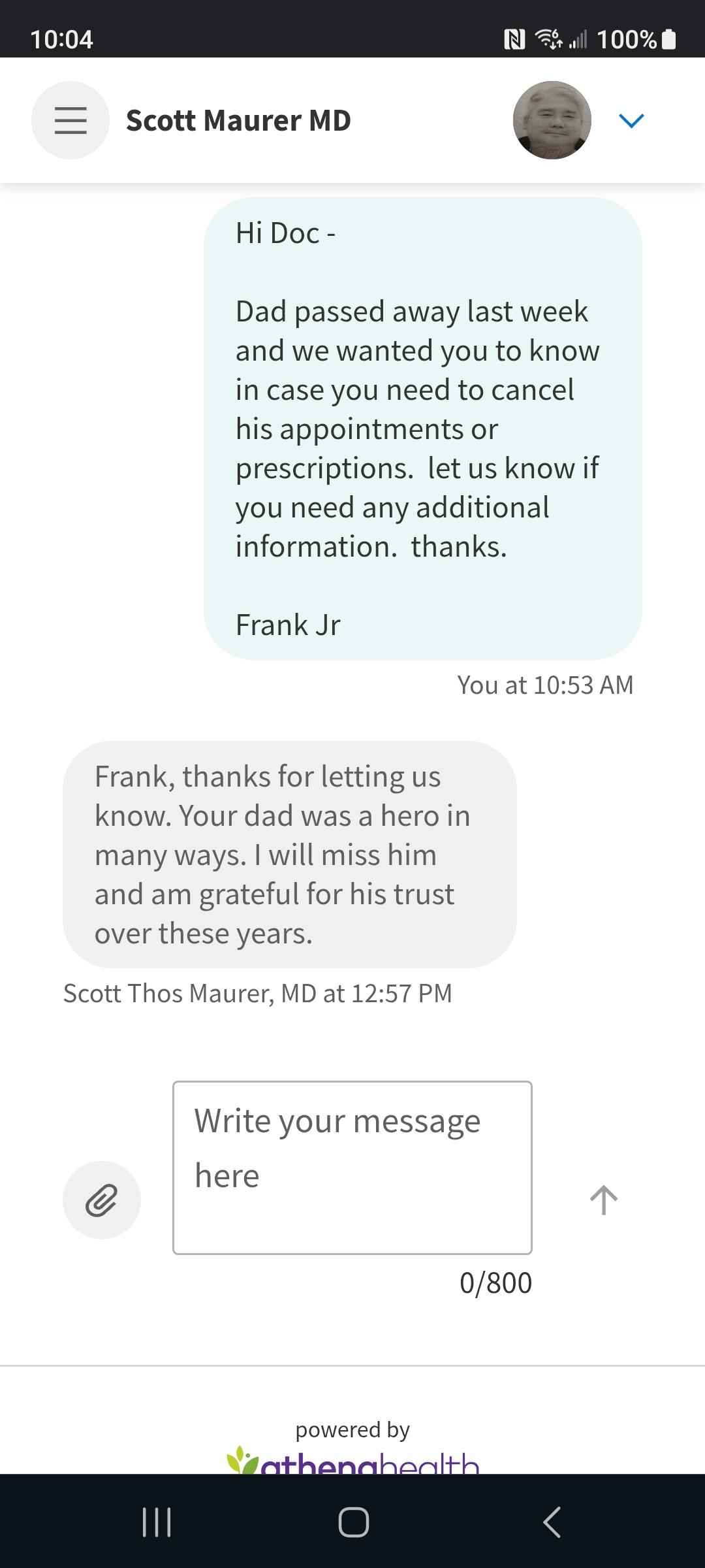 A screenshot of a chat