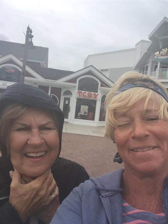Two women smiling for a selfie