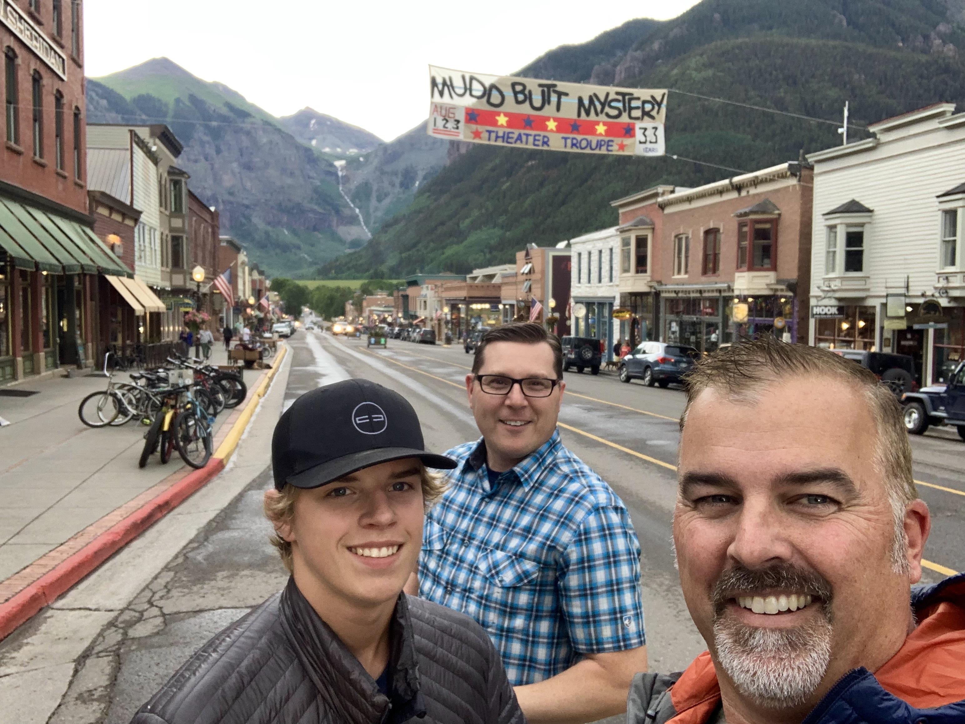 A group of men taking a selfie