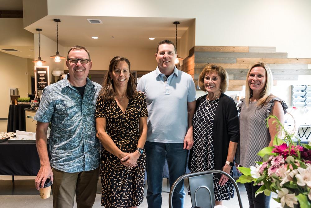 A group of people standing together