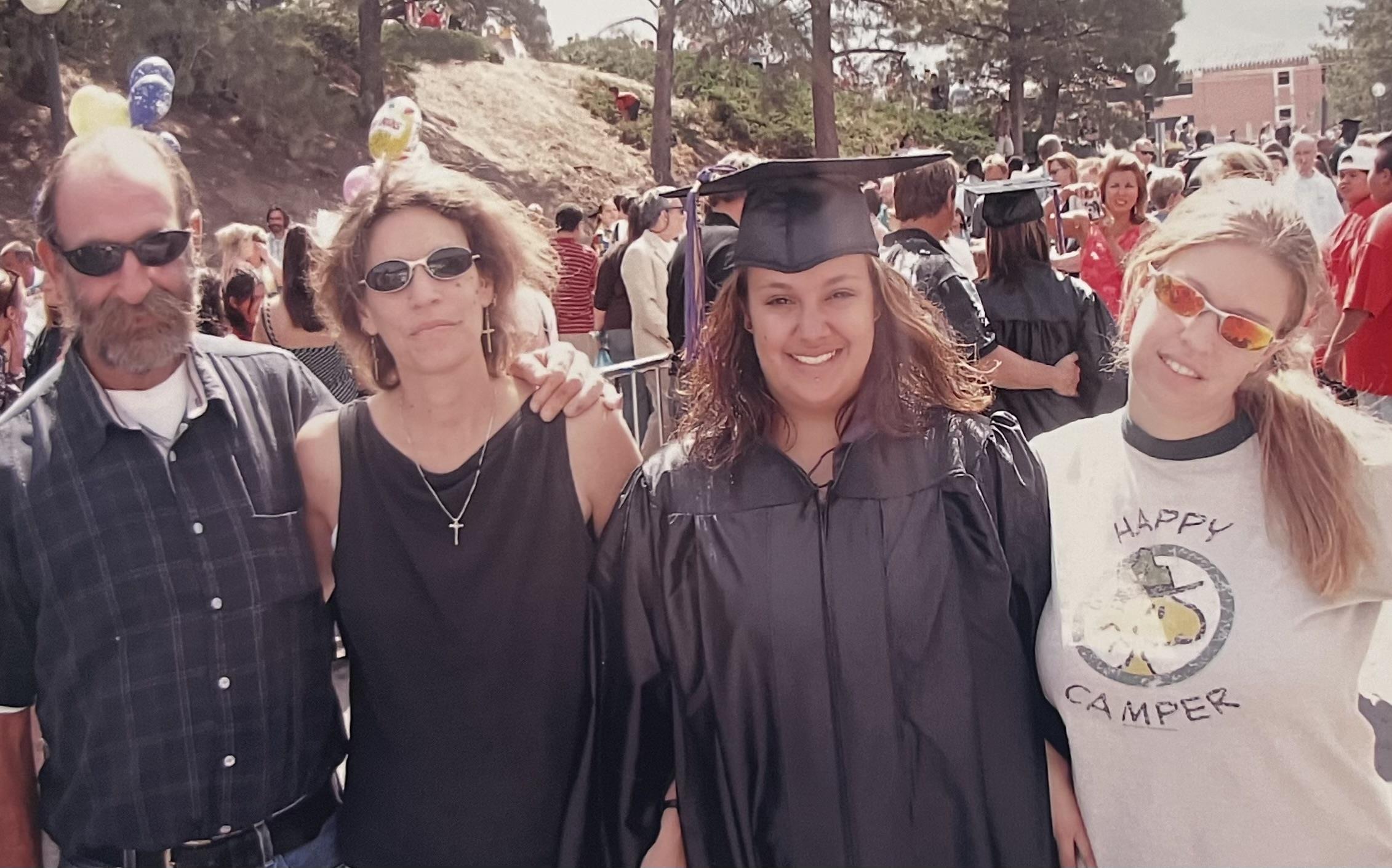 A group of people in graduation attire