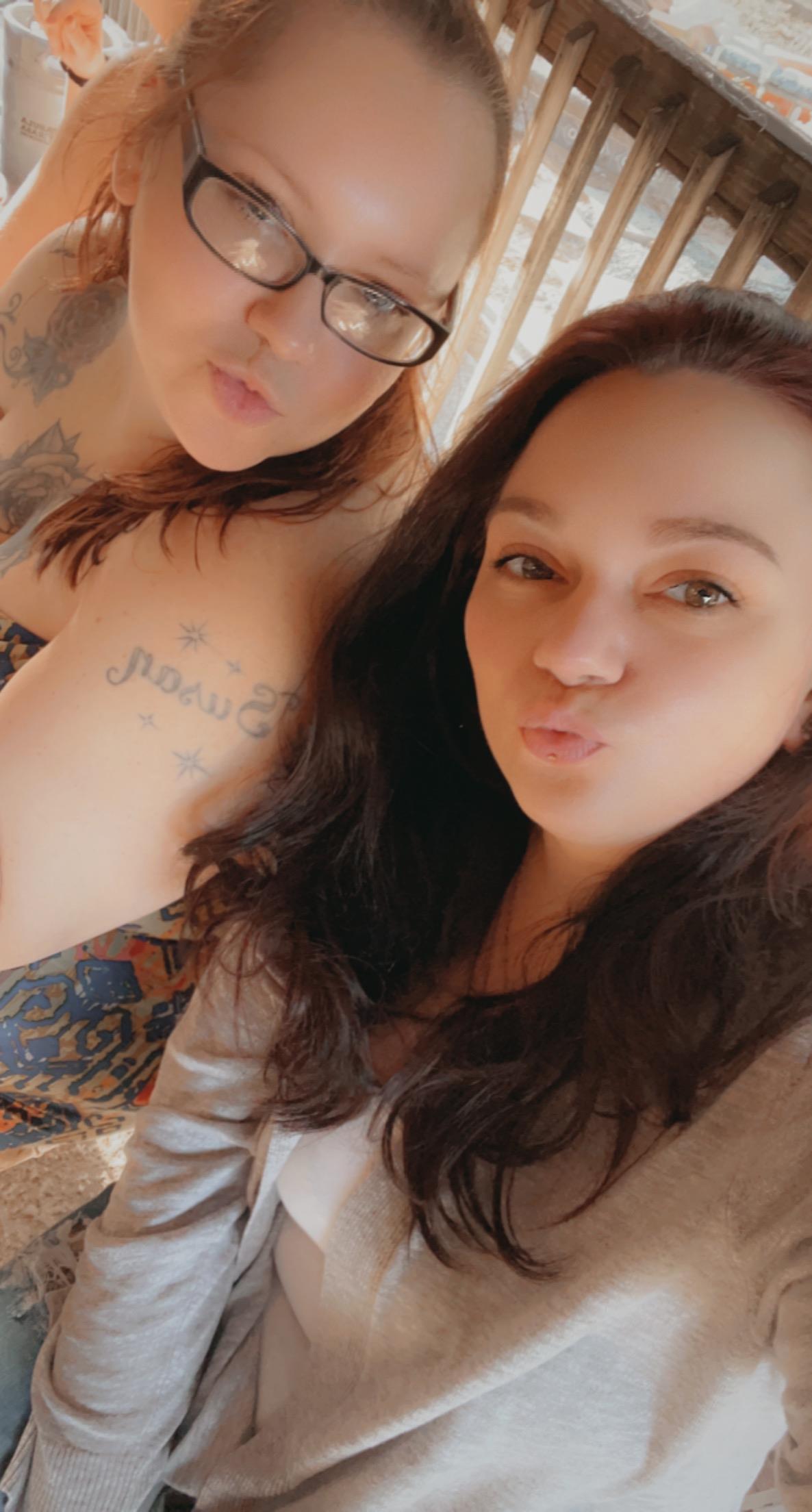 Two women taking a selfie