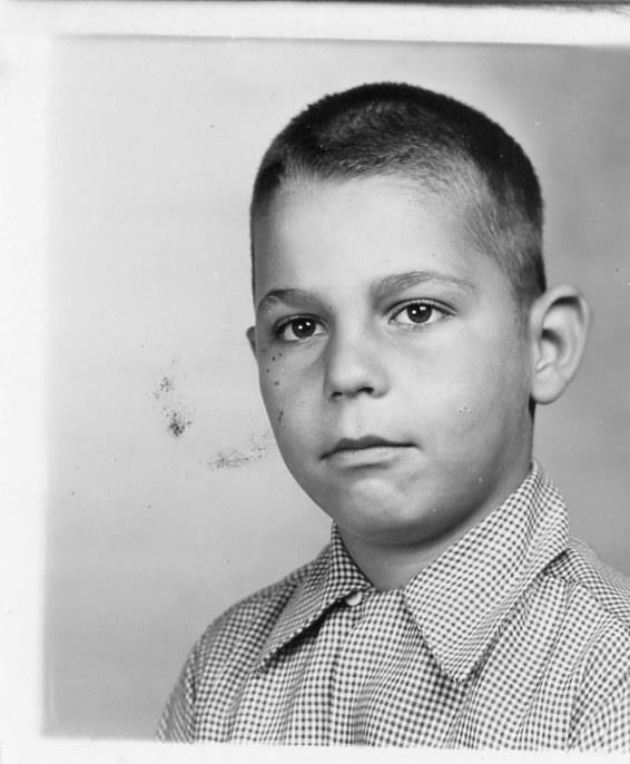 A close-up of a boy
