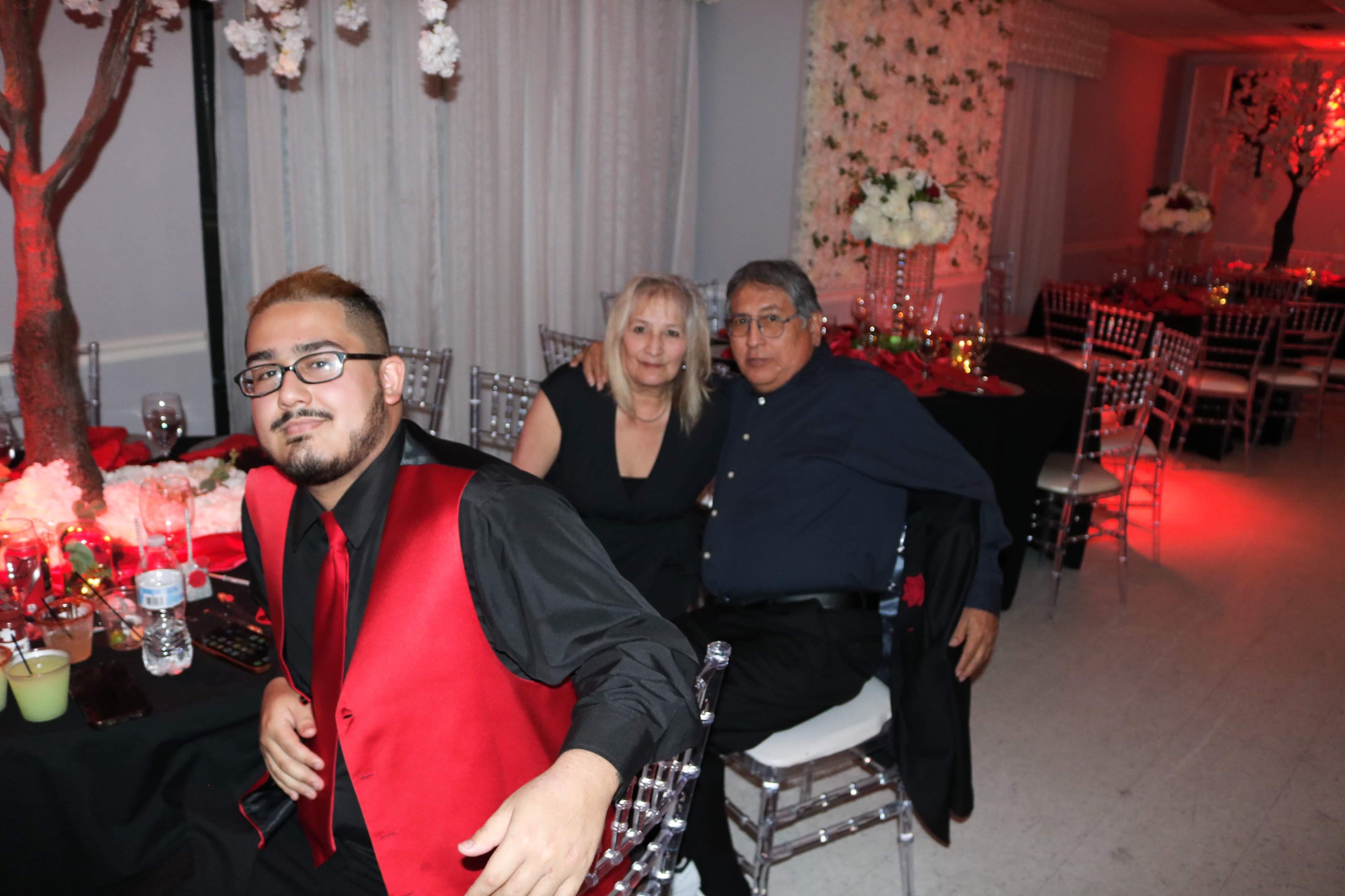 A group of people sitting in chairs