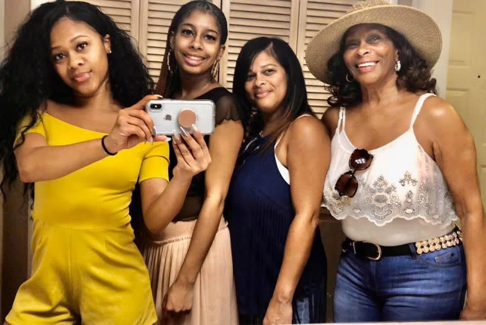 A group of women taking a selfie