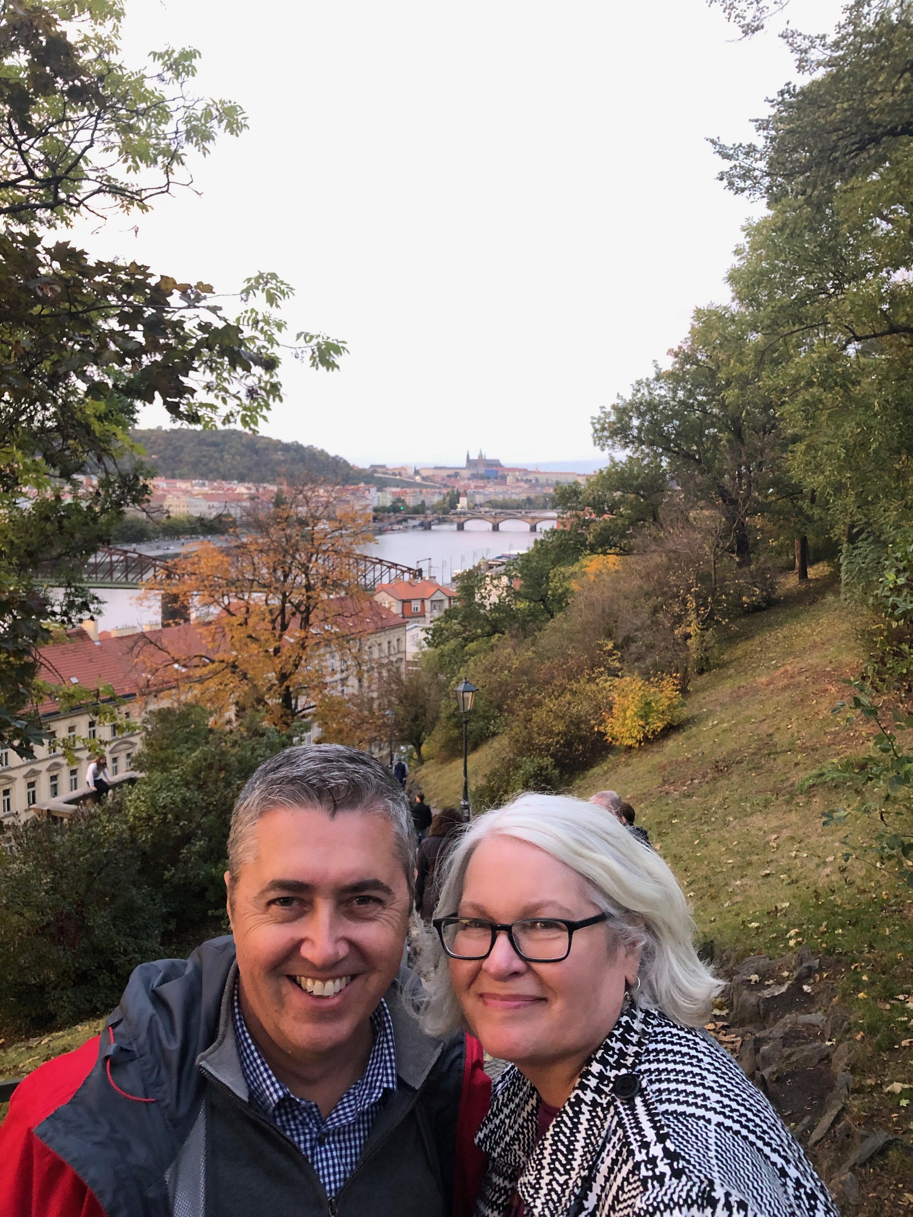 A man and woman taking a selfie