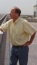 A man standing on a ledge