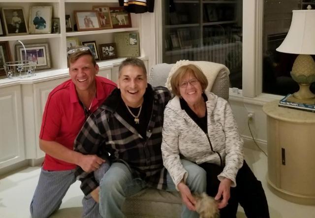 A group of people sitting on a couch