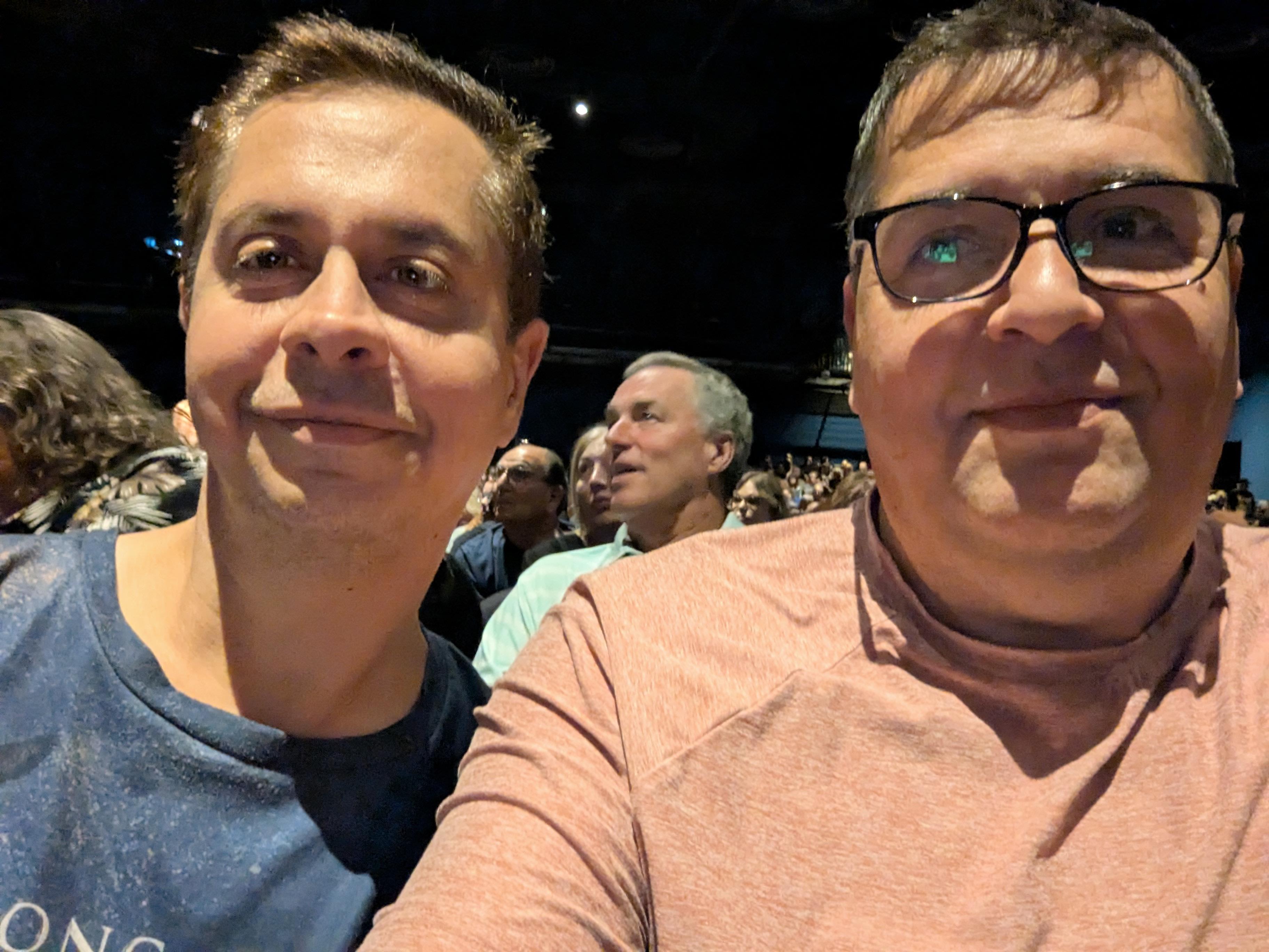 Two men taking a selfie