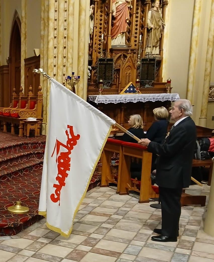 A man holding a flag