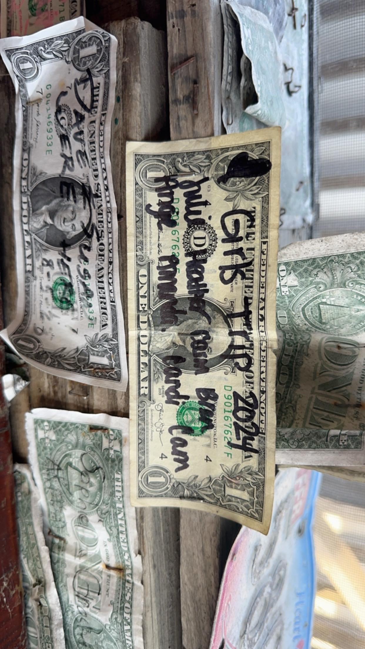 A paper money with writing on it