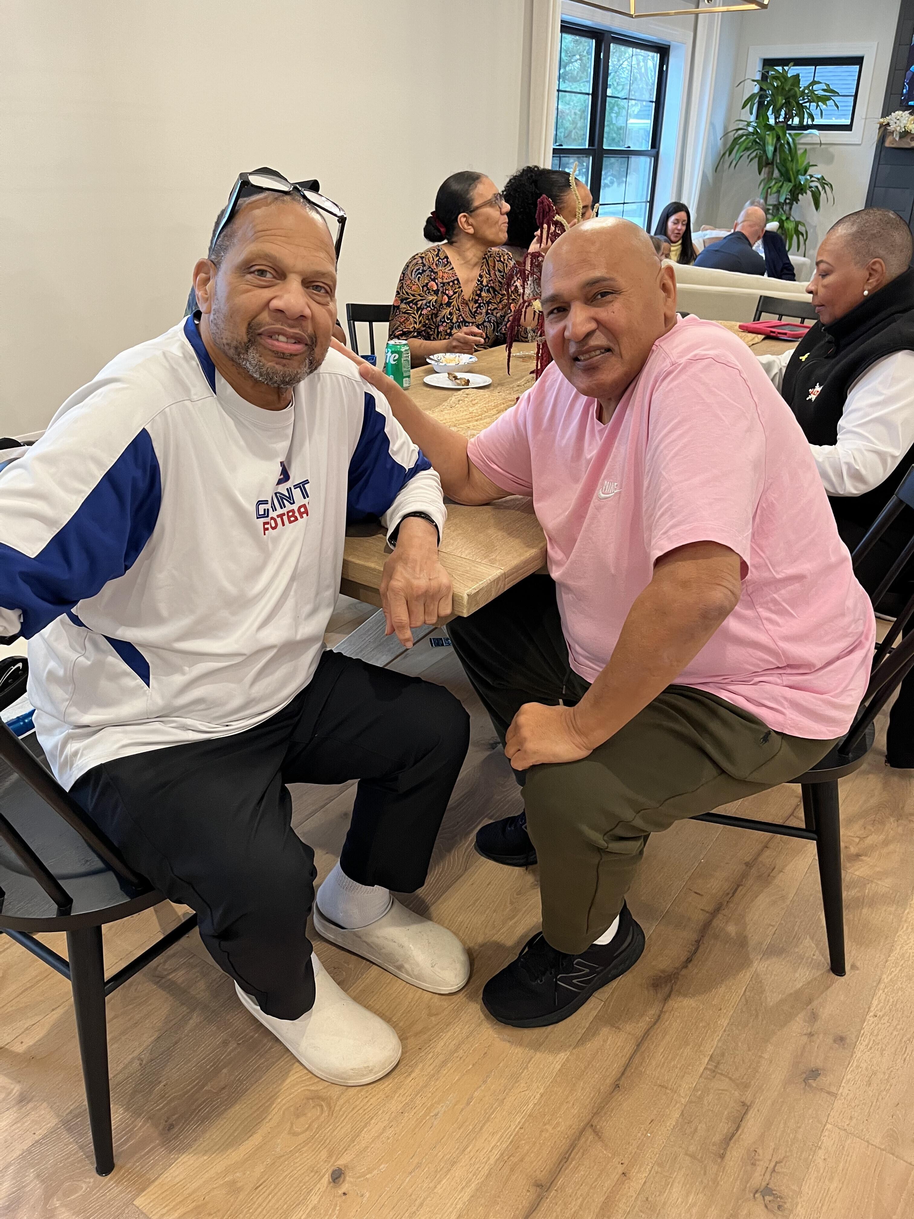 Two men sitting at a table