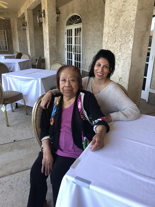 Two women sitting at a table