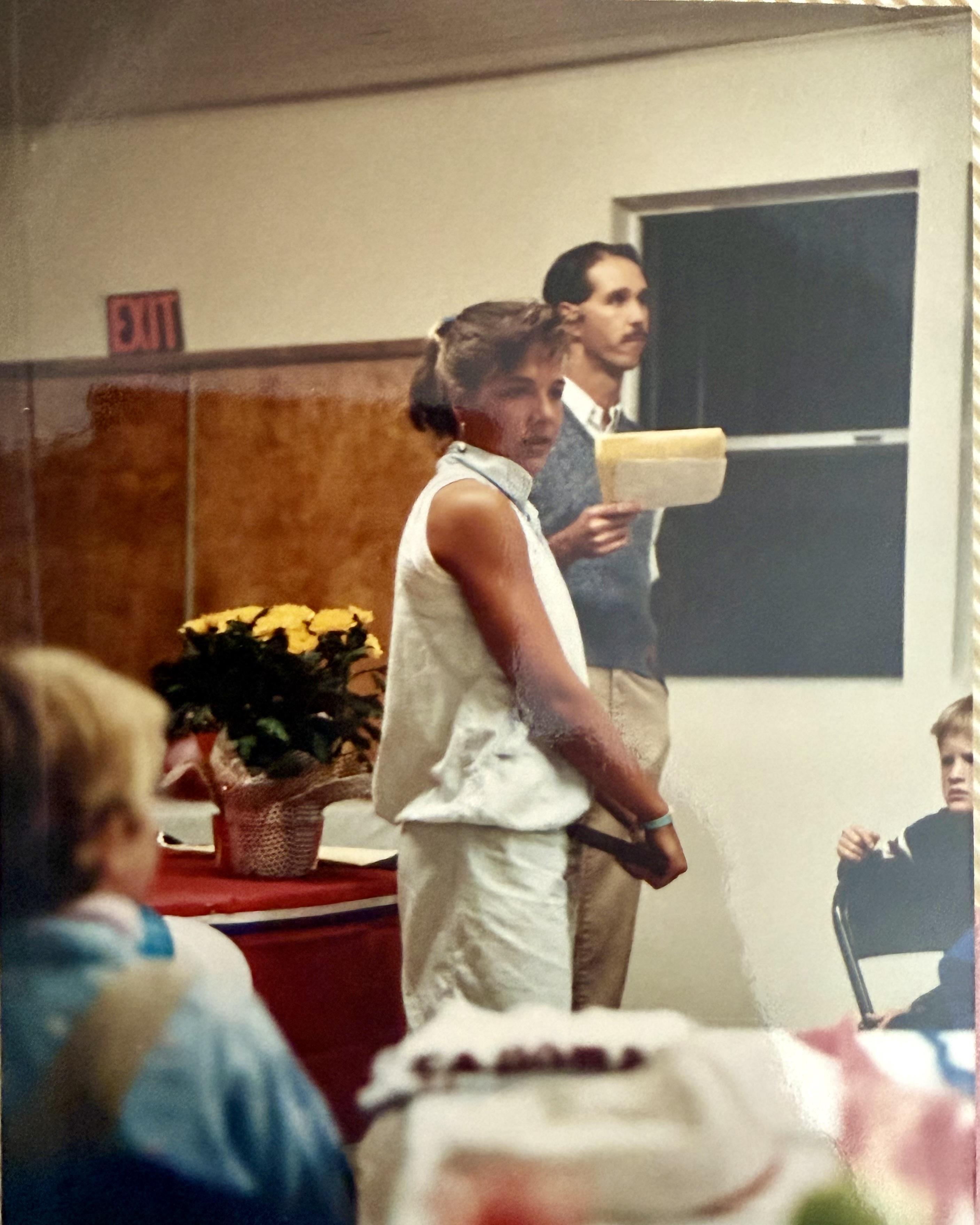 A man standing in a classroom