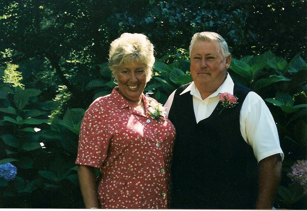 A man and woman standing together