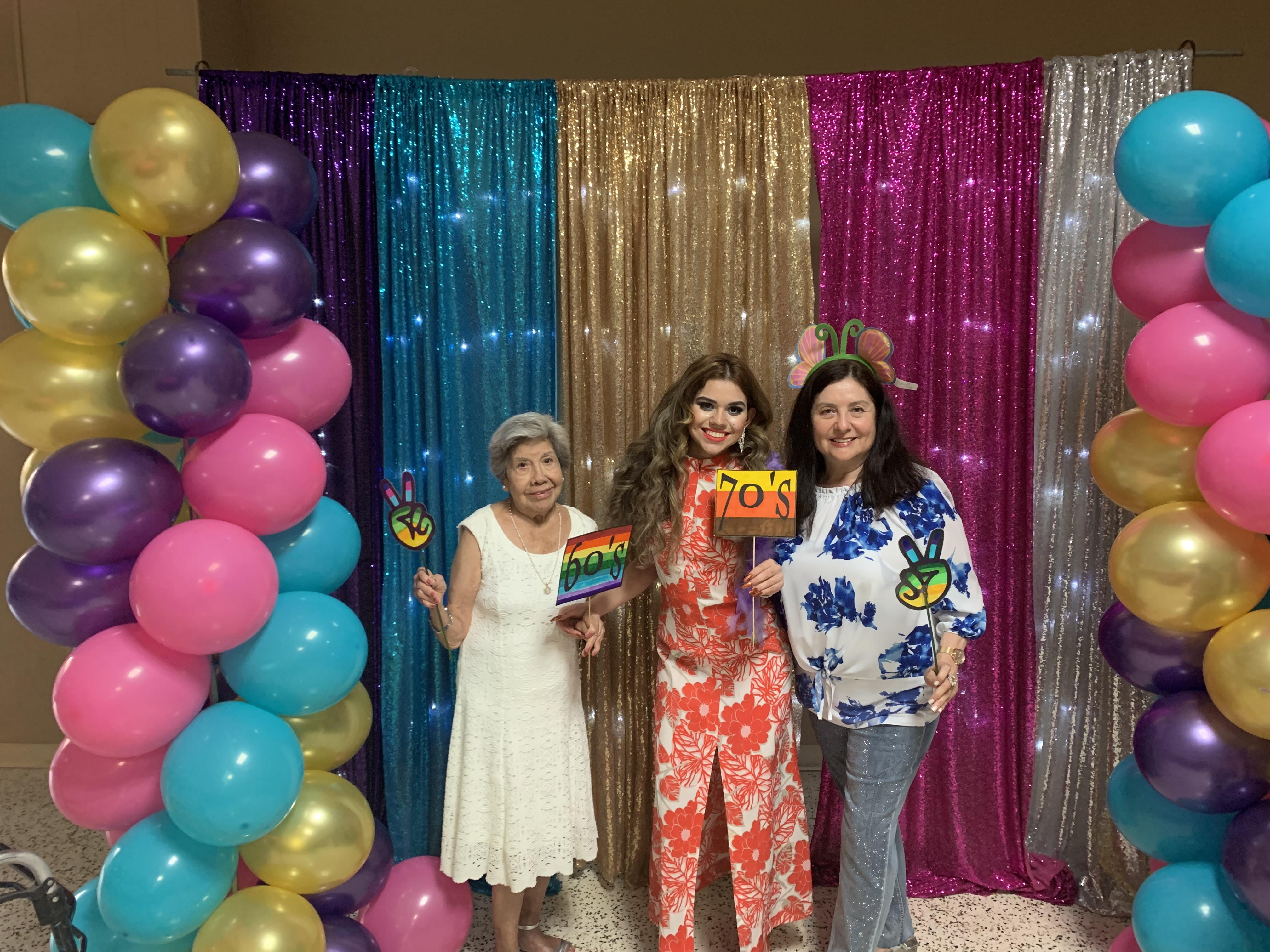 A group of women posing for a photo
