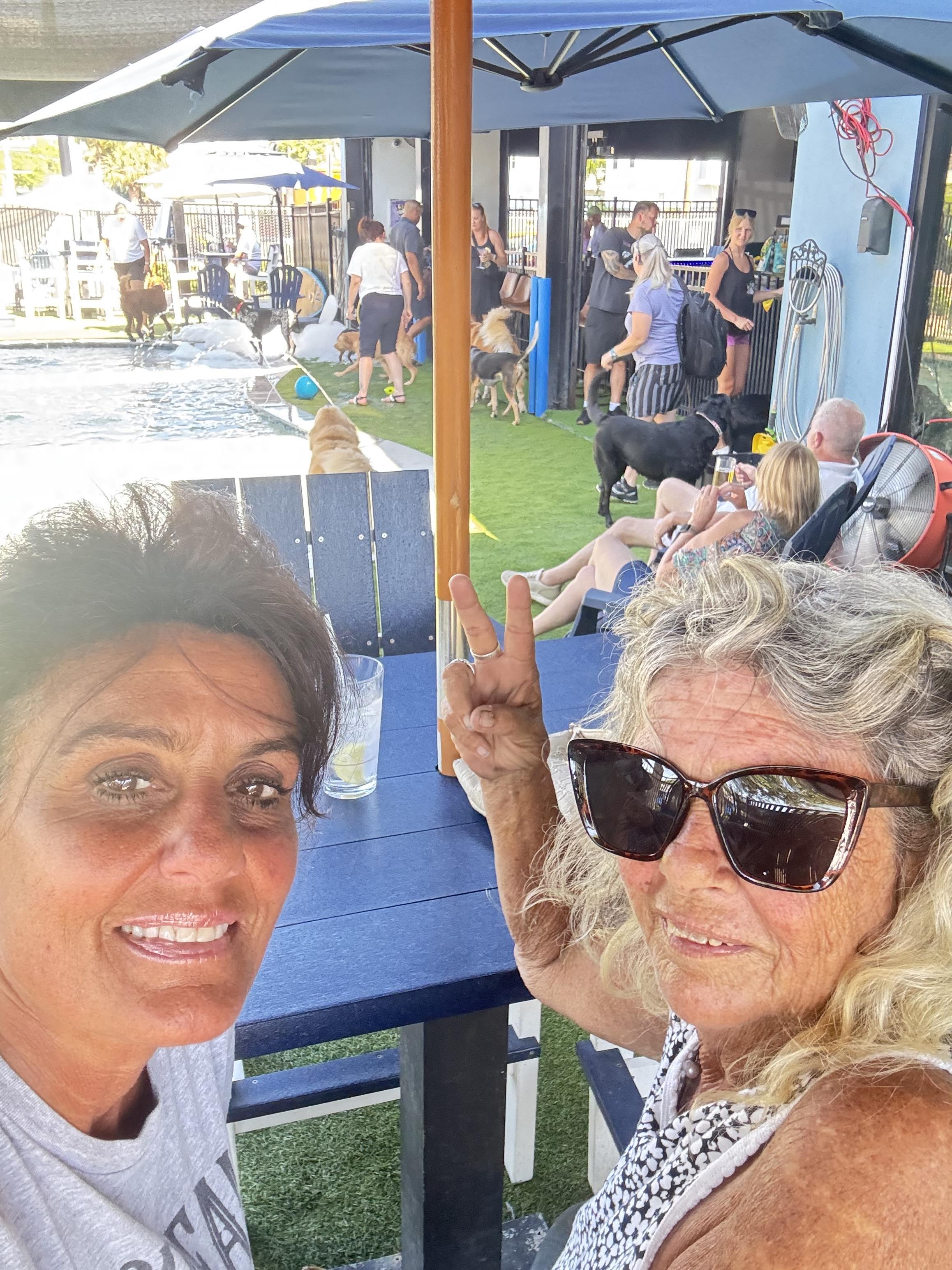 Two women taking a selfie