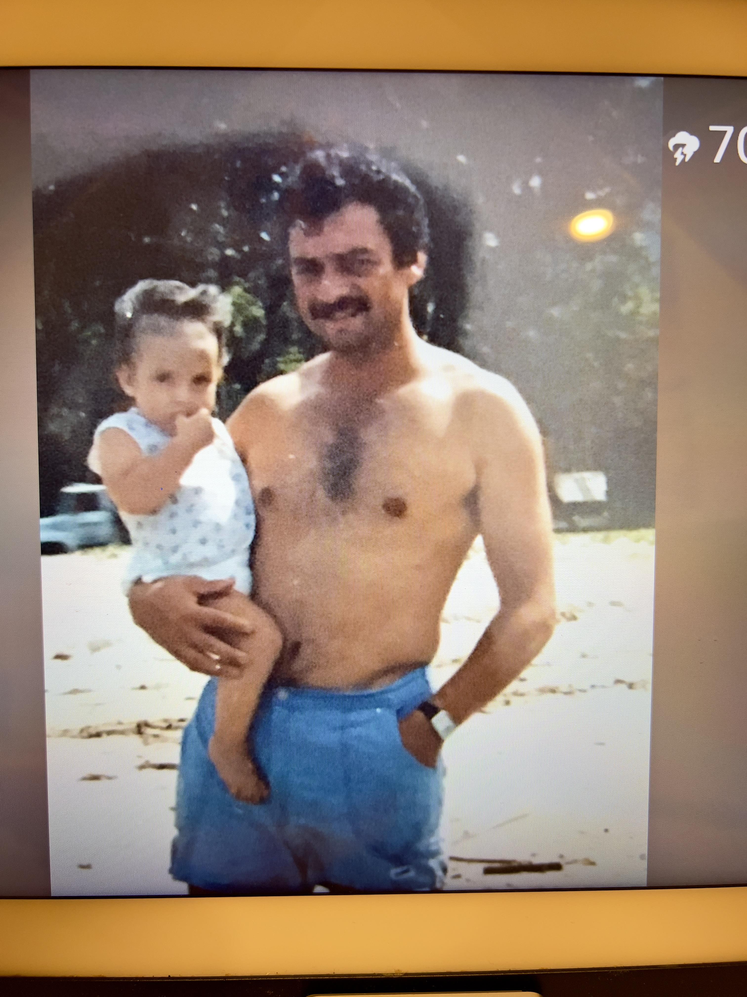 A man holding a baby