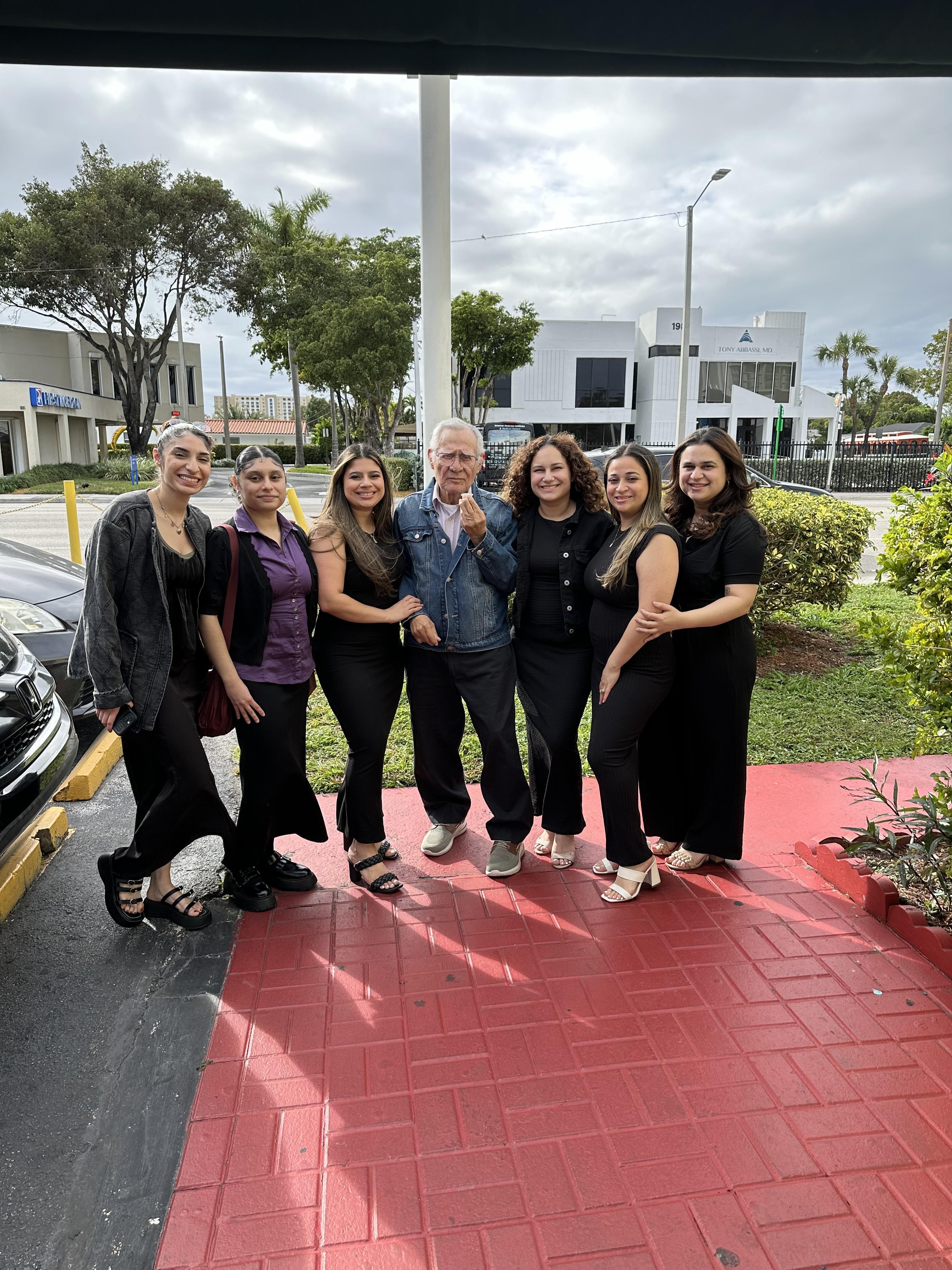 A group of people posing for a photo