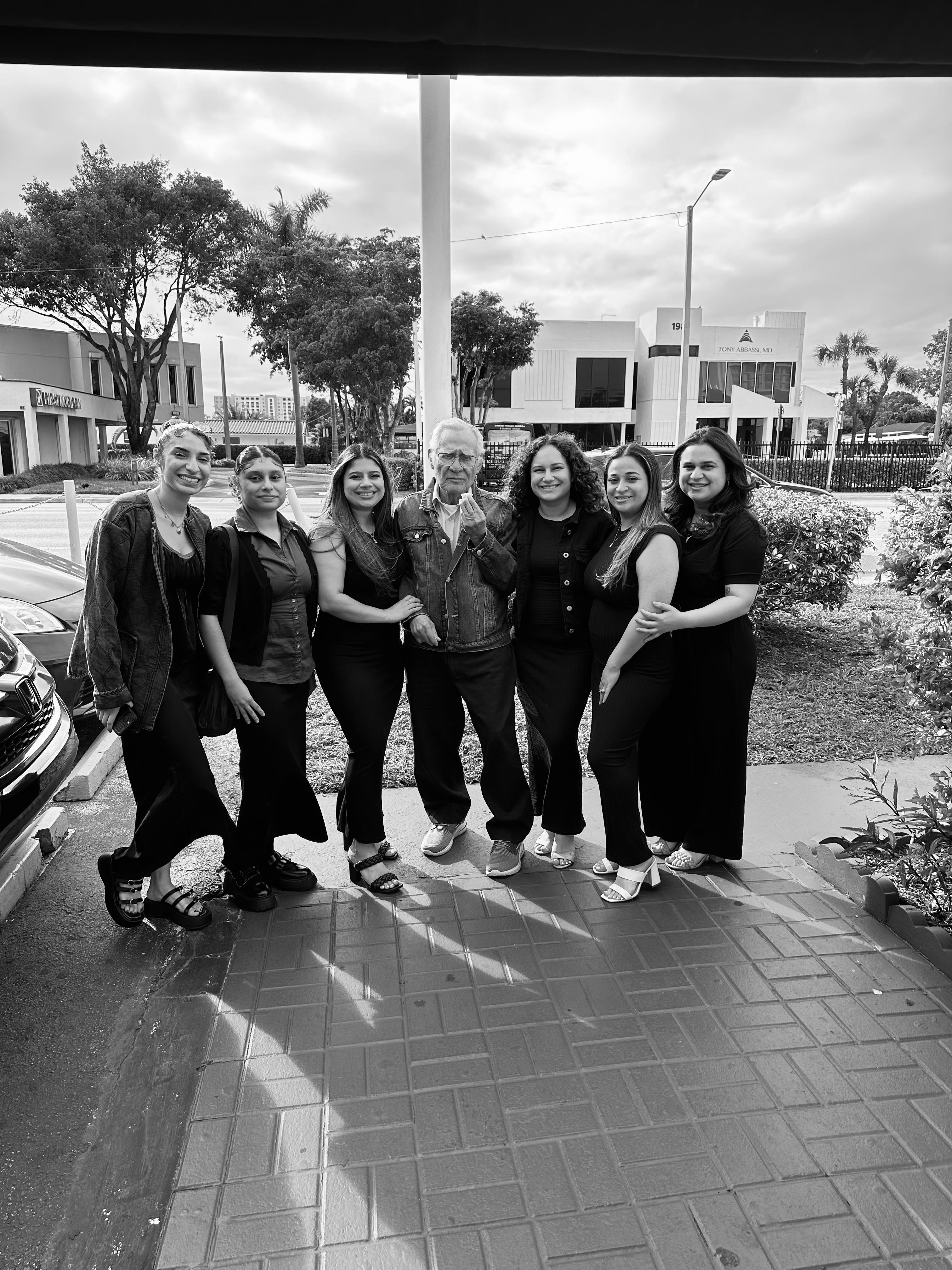 A group of people posing for a photo