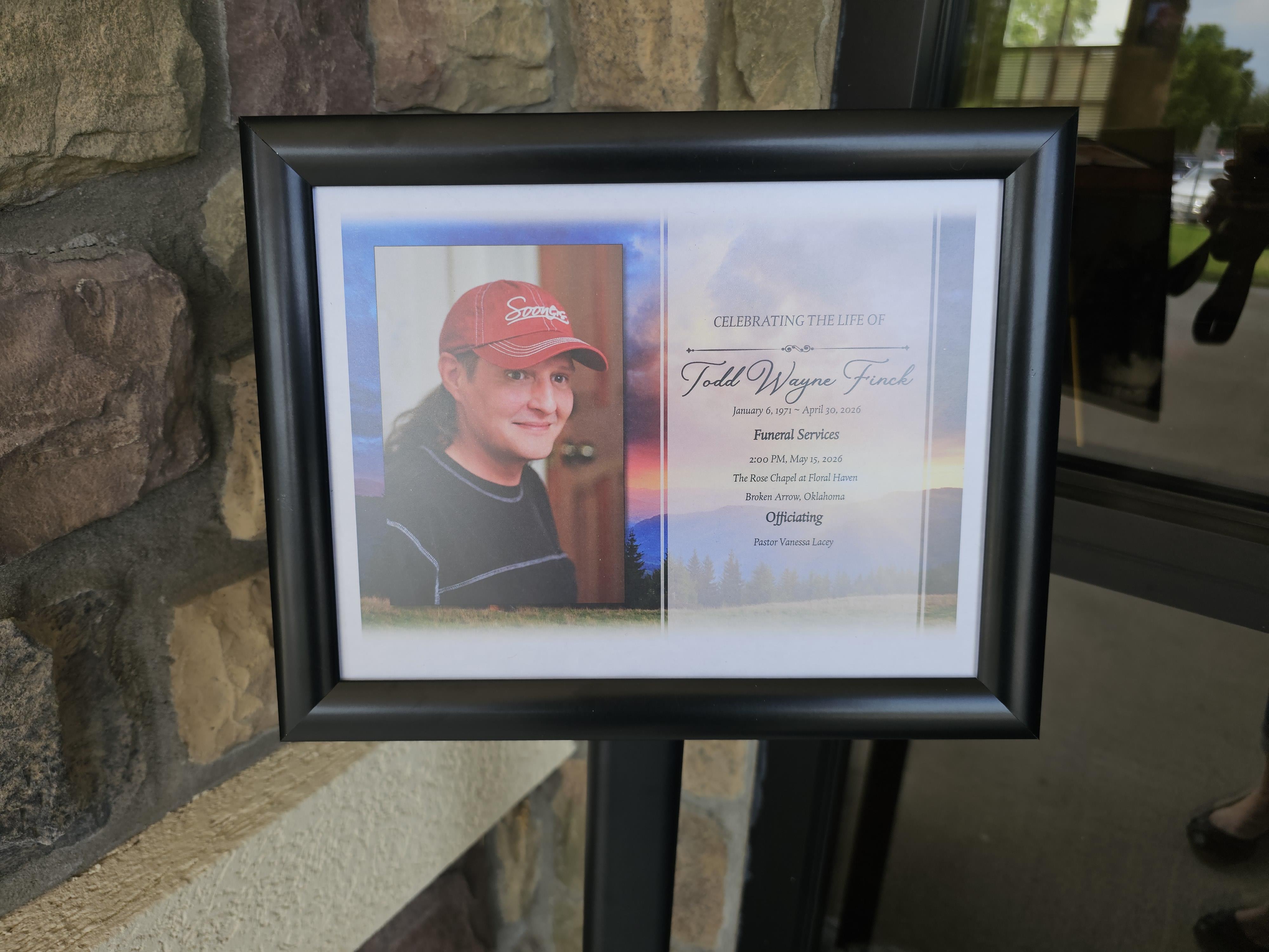 A framed picture of a man