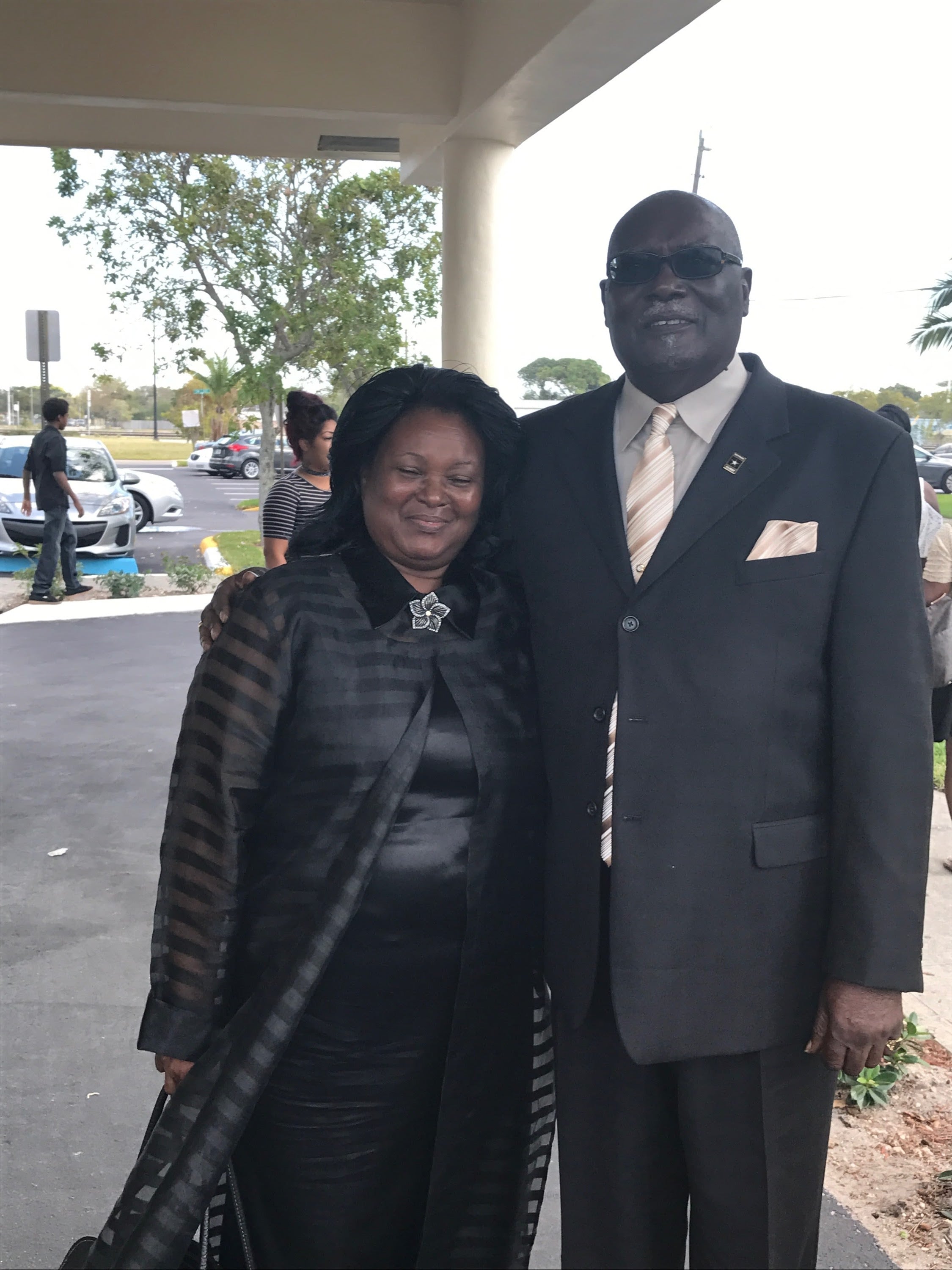 A man and woman standing together