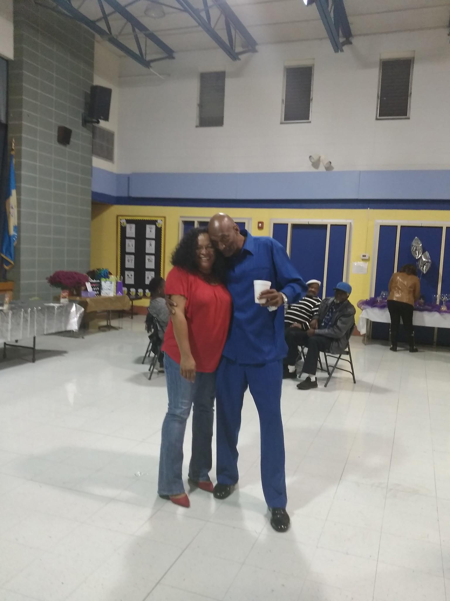 A man and woman standing together
