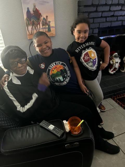 A group of people sitting on a couch