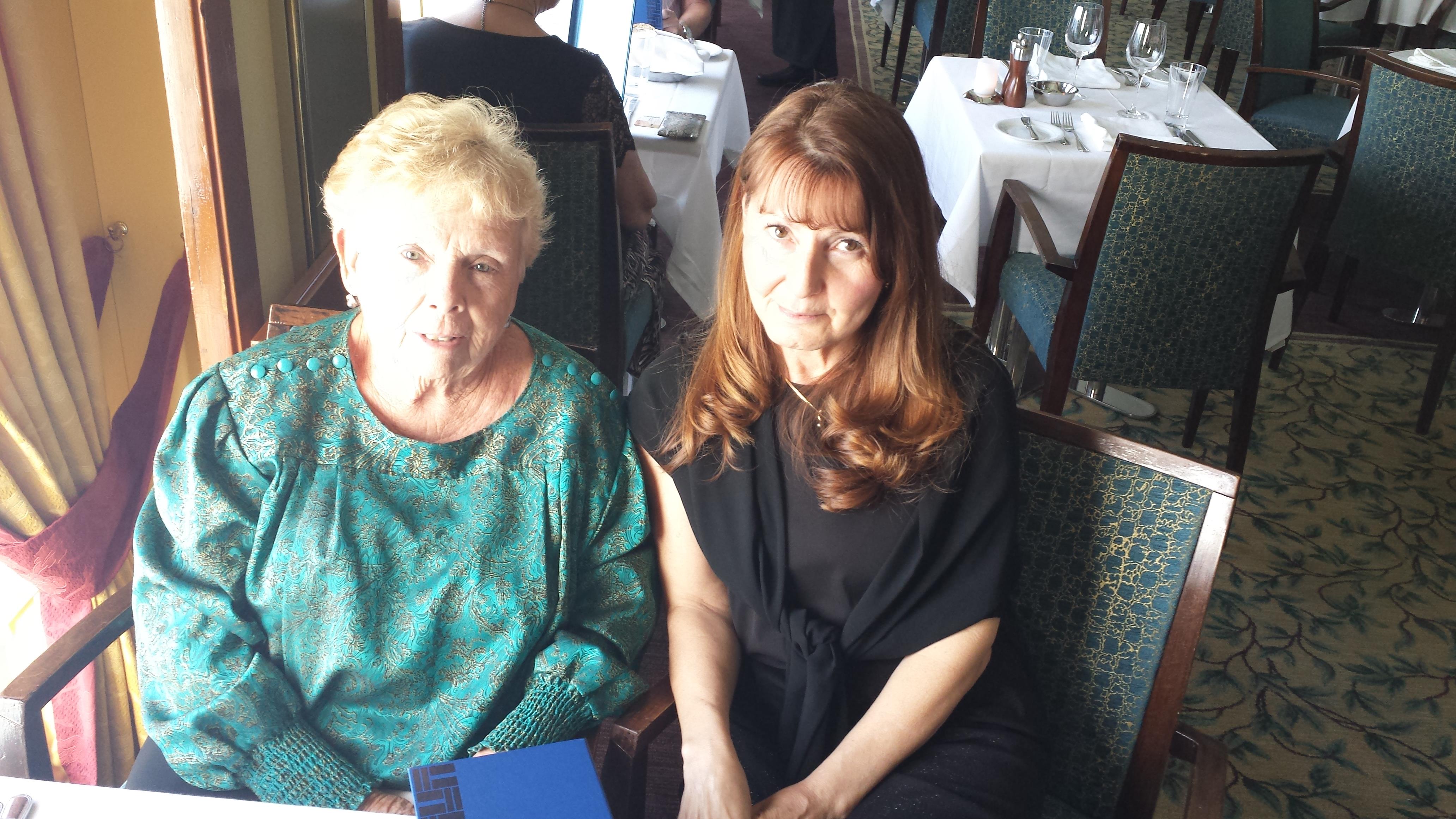 Two women sitting at a table