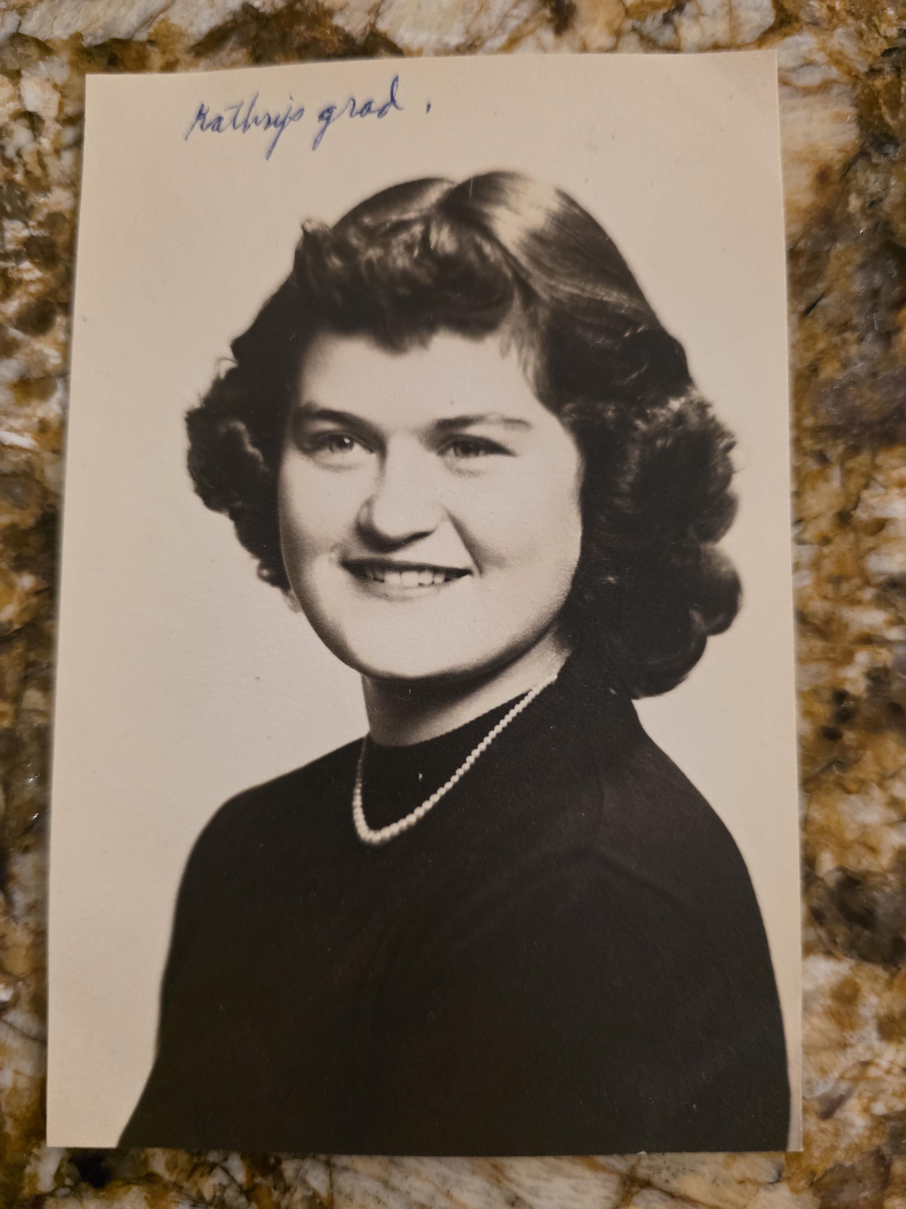 A black and white photo of a woman