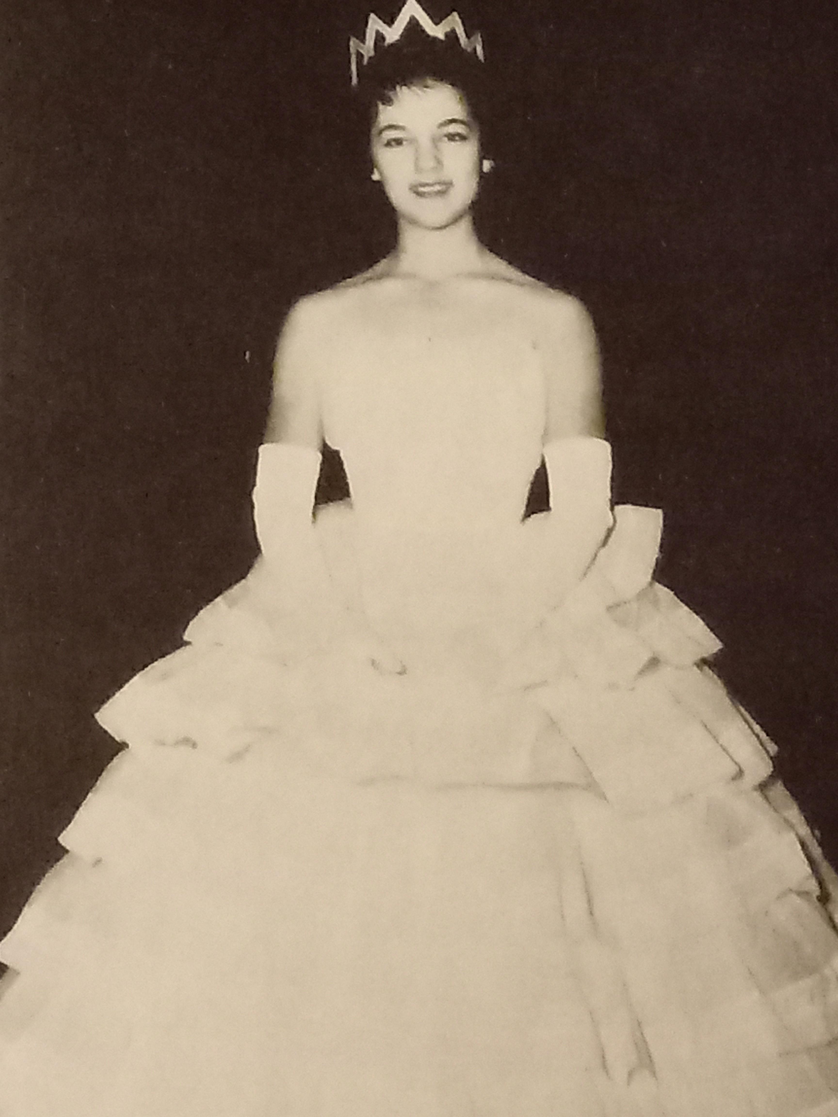 A woman in a white dress