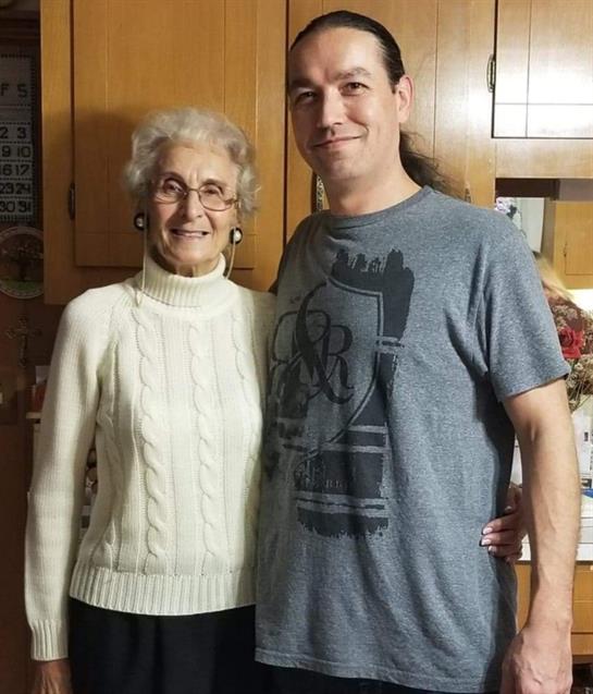 A man and woman standing together