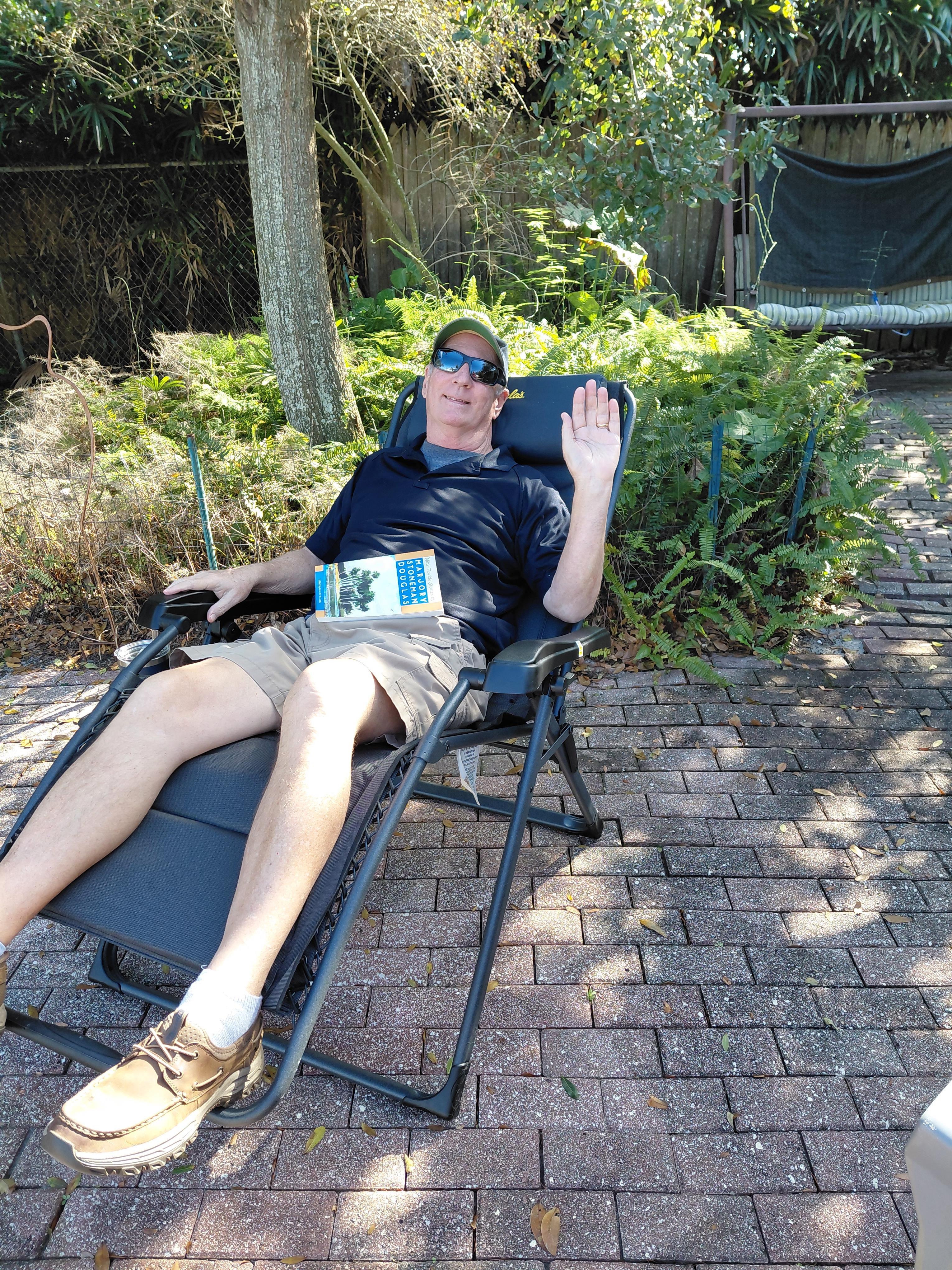 A man sitting in a chair