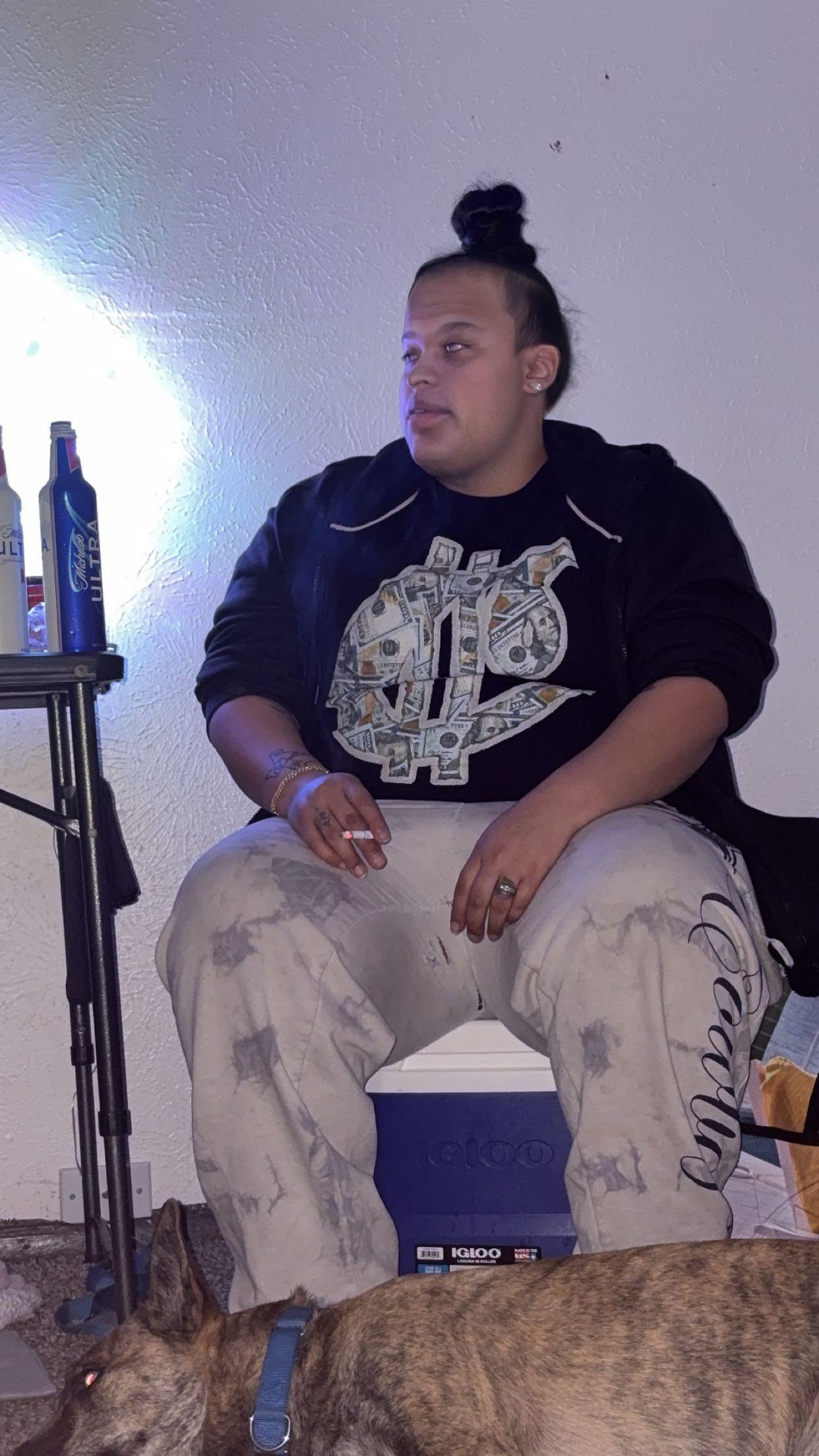 A man sitting on a bench